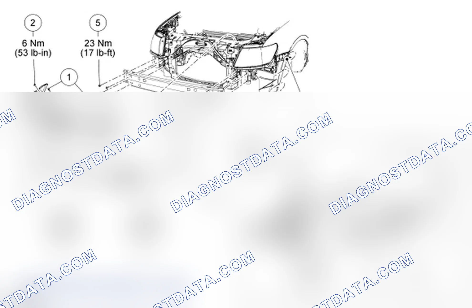 Scheme 96: Bumper - Exploded View, Front