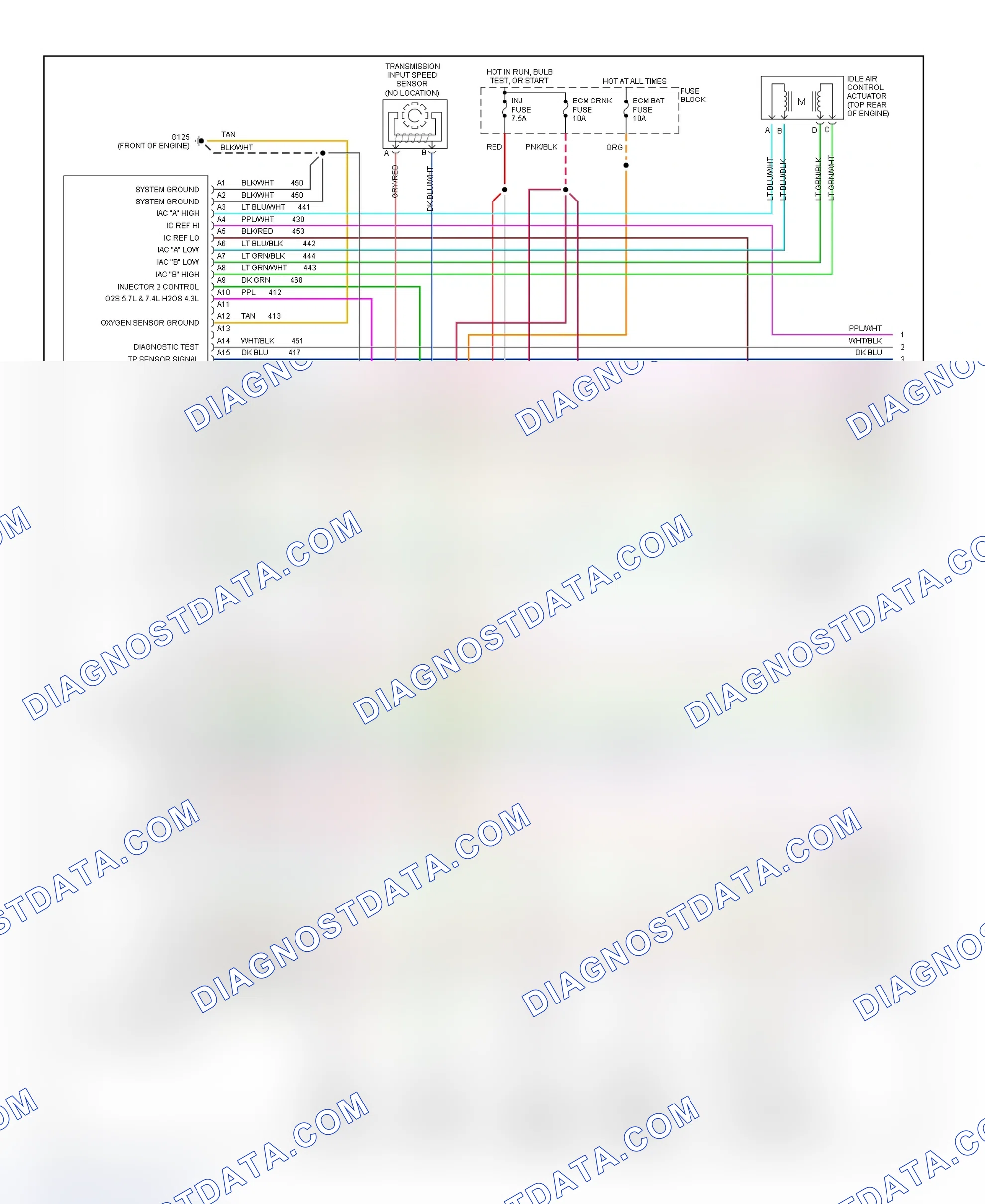 Scheme 274: Wiring Diagram ("P" Series - Commercial & Motorhome - 7.4L With 4L80-E - 1 Of 3)