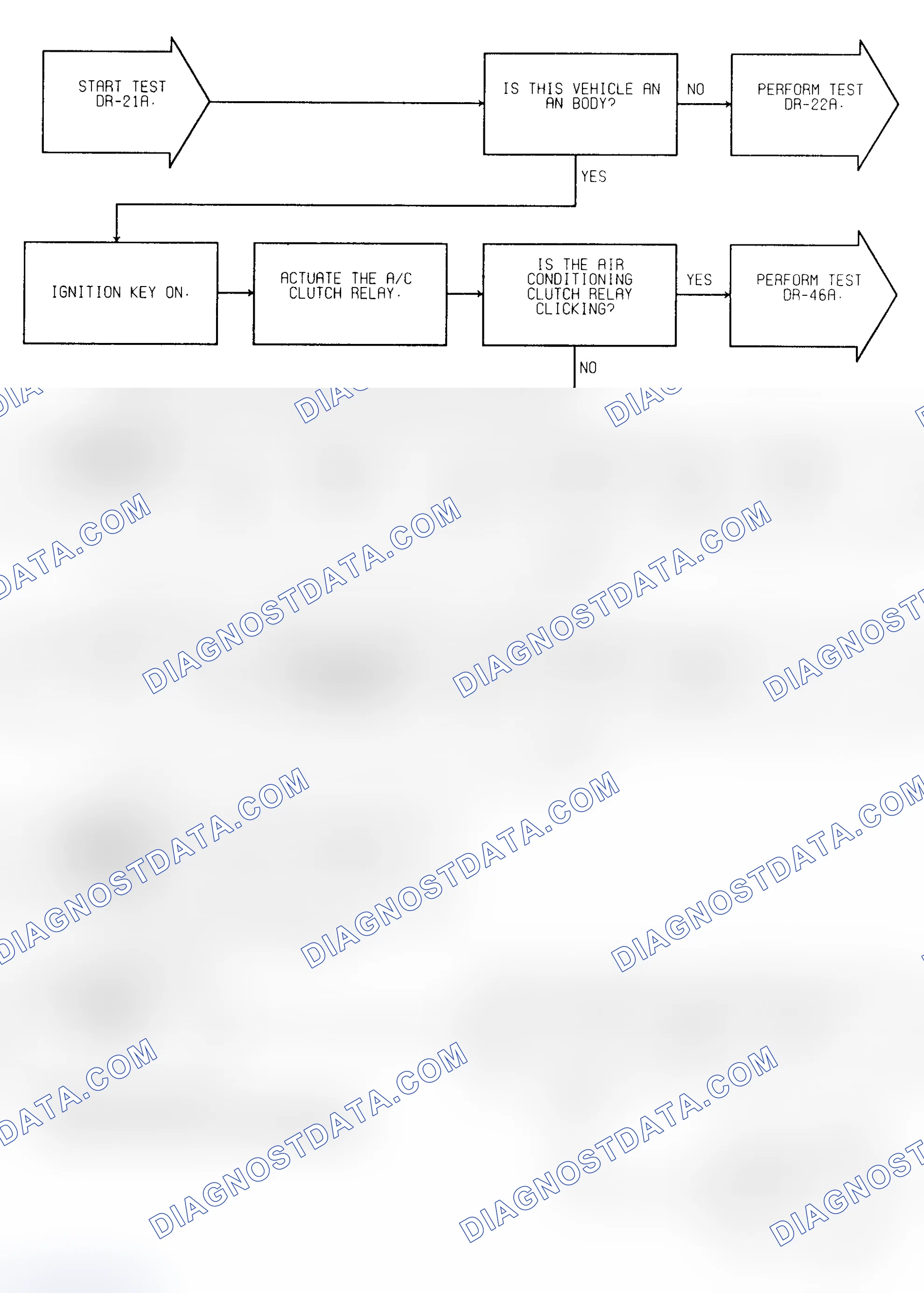 Scheme 404: Test DR-21A (1 of 2) AN Body A/C Clutch Relay Circuit