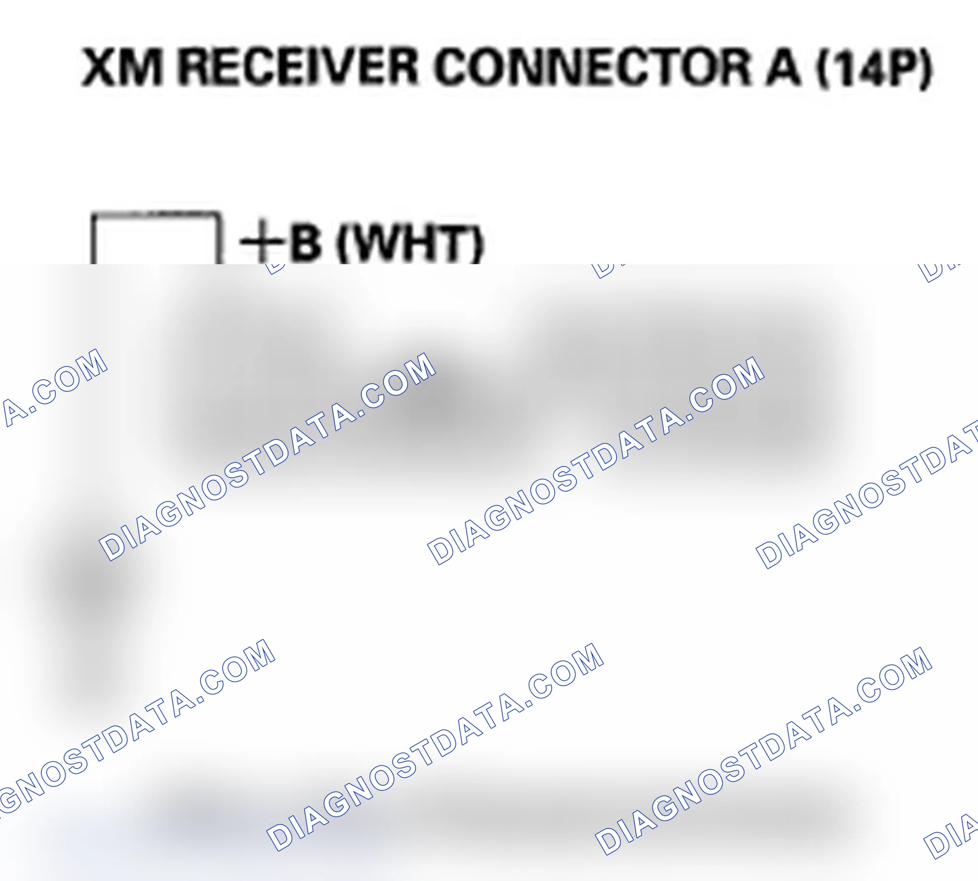 Scheme 148: XM radio display is blank and no station information is displayed (Without AcuraLink)