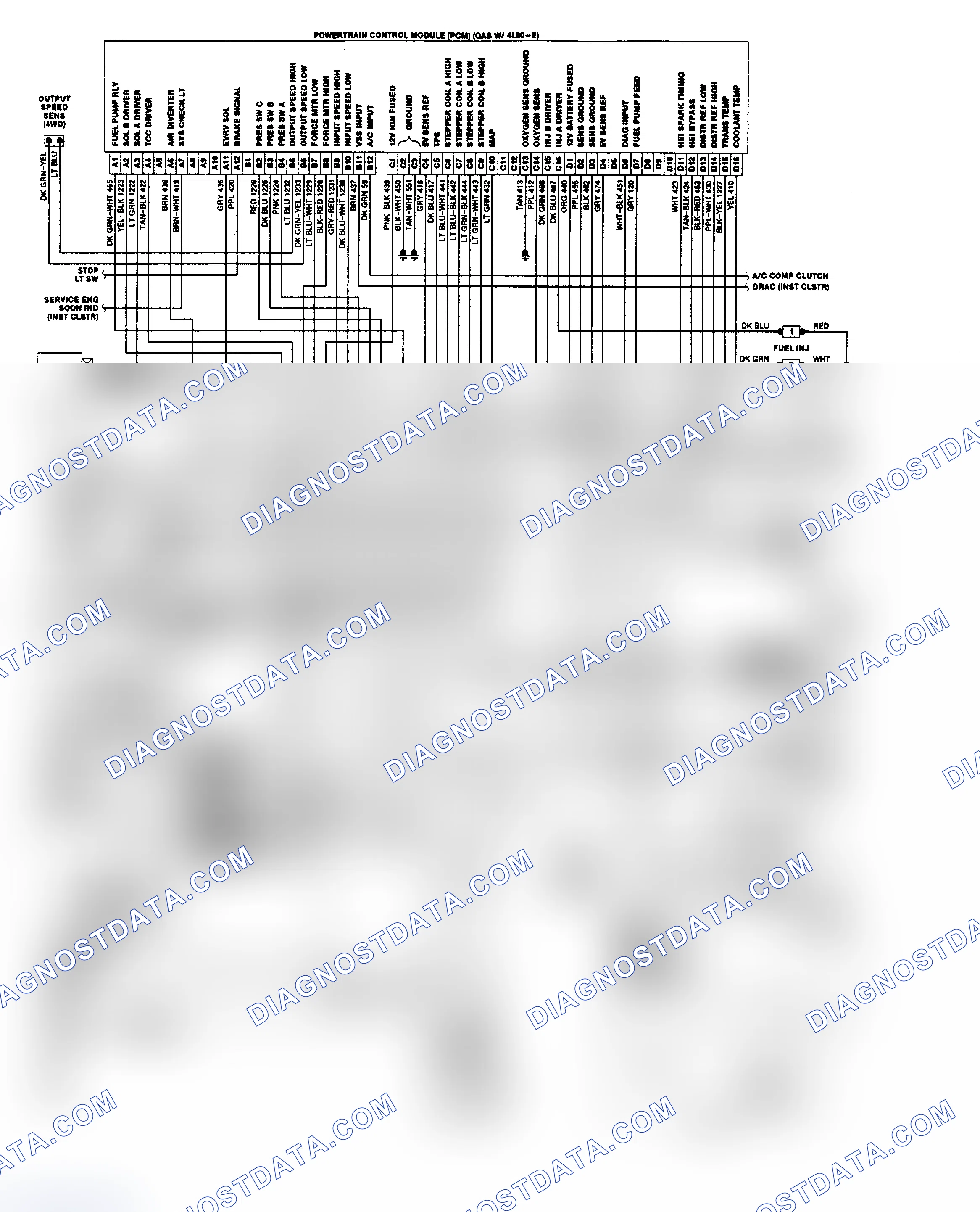 Scheme 5: Wiring Diagram ("C/K" Series 4.3/5.7/7.4L w/ 4L80-E Trans.)