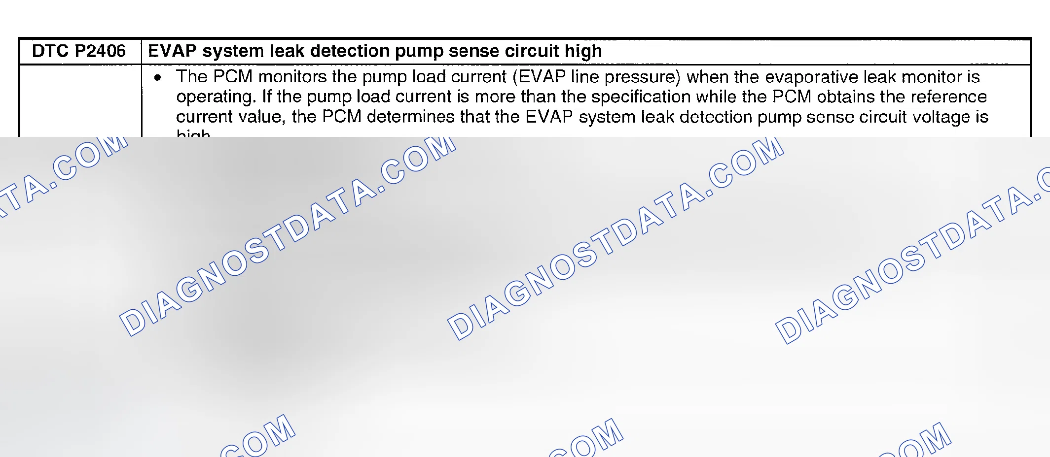 Scheme 334: DTC P2406: EVAP SYSTEM LEAK DETECTION PUMP SENSE CIRCUIT LOW