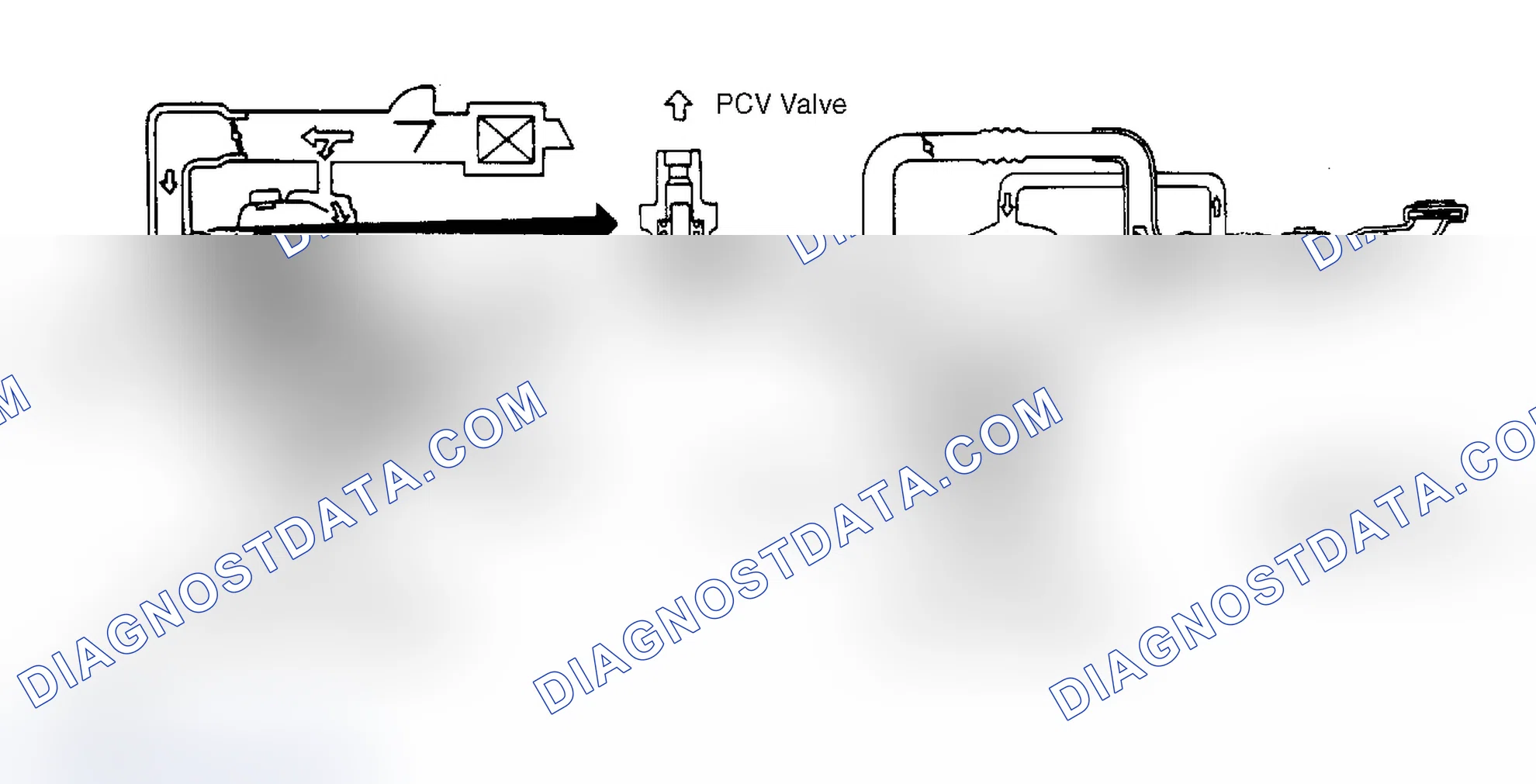 Scheme 2: Crankcase Ventilation System (200SX) Note direction of flow.