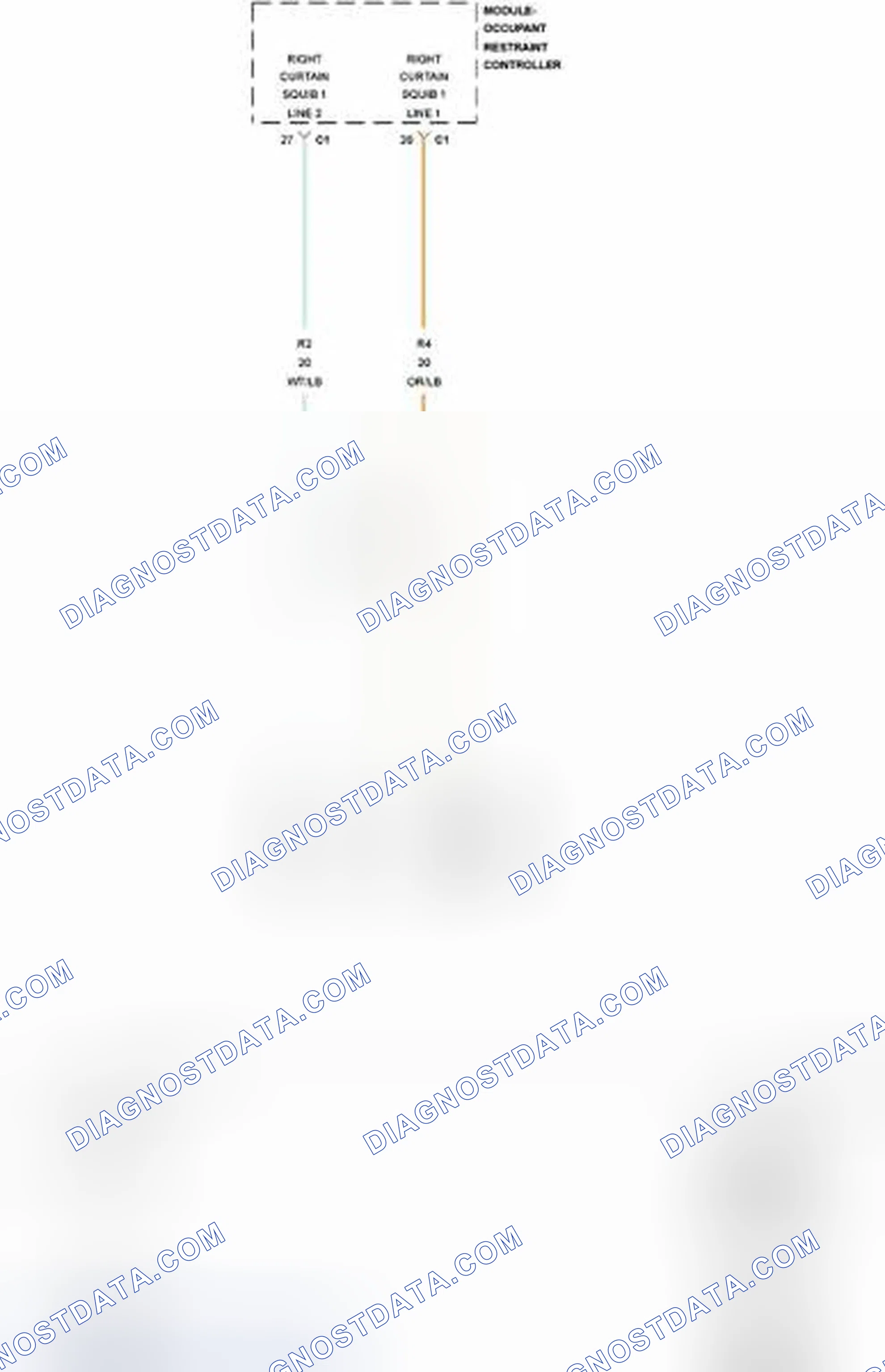 Scheme 111: B0029-11-RIGHT CURTAIN DEPLOYMENT SQUIB 1 - CIRCUIT SHORT TO GROUND