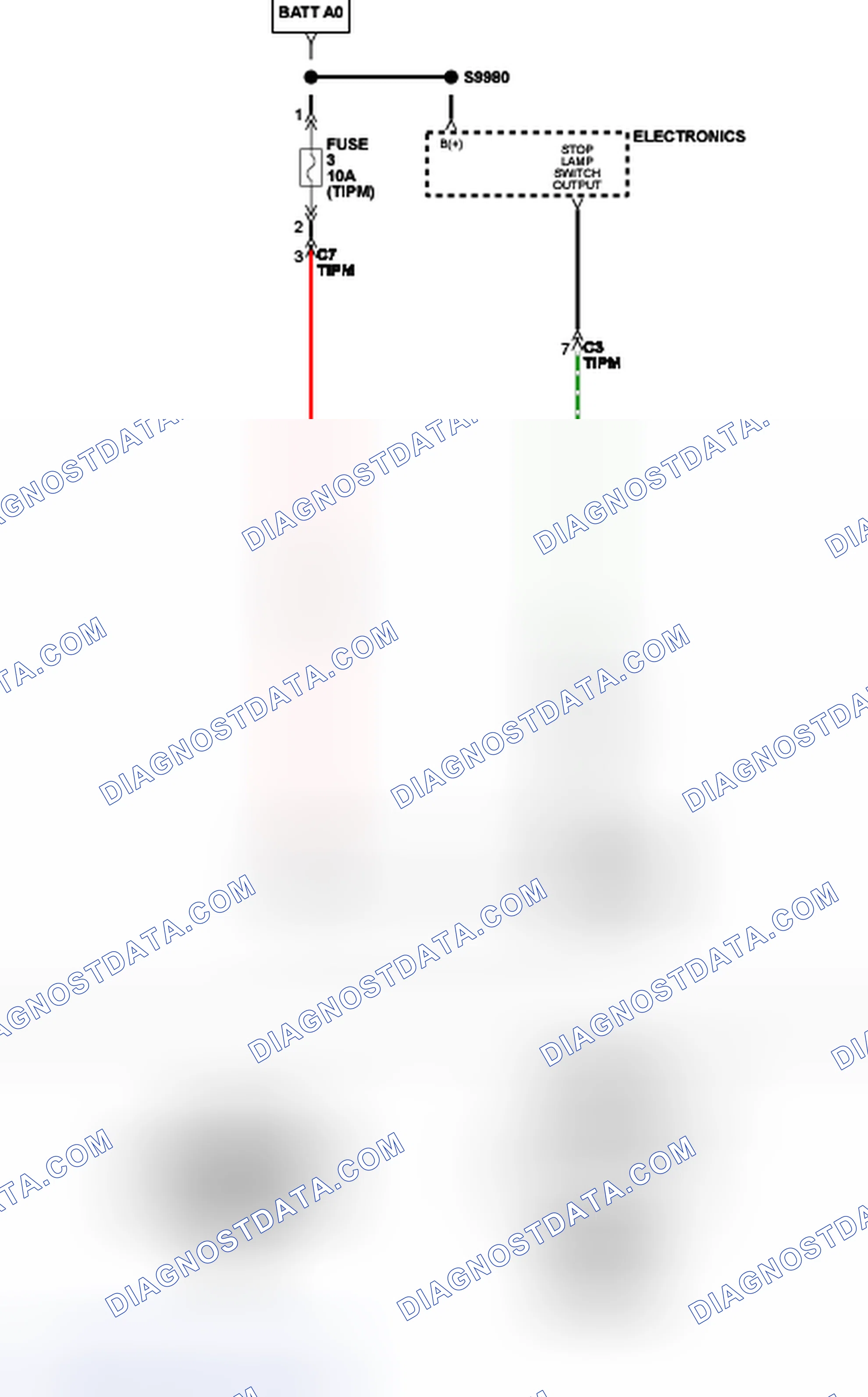 Scheme 250: C1002-BRAKE SWITCH STUCK HIGH