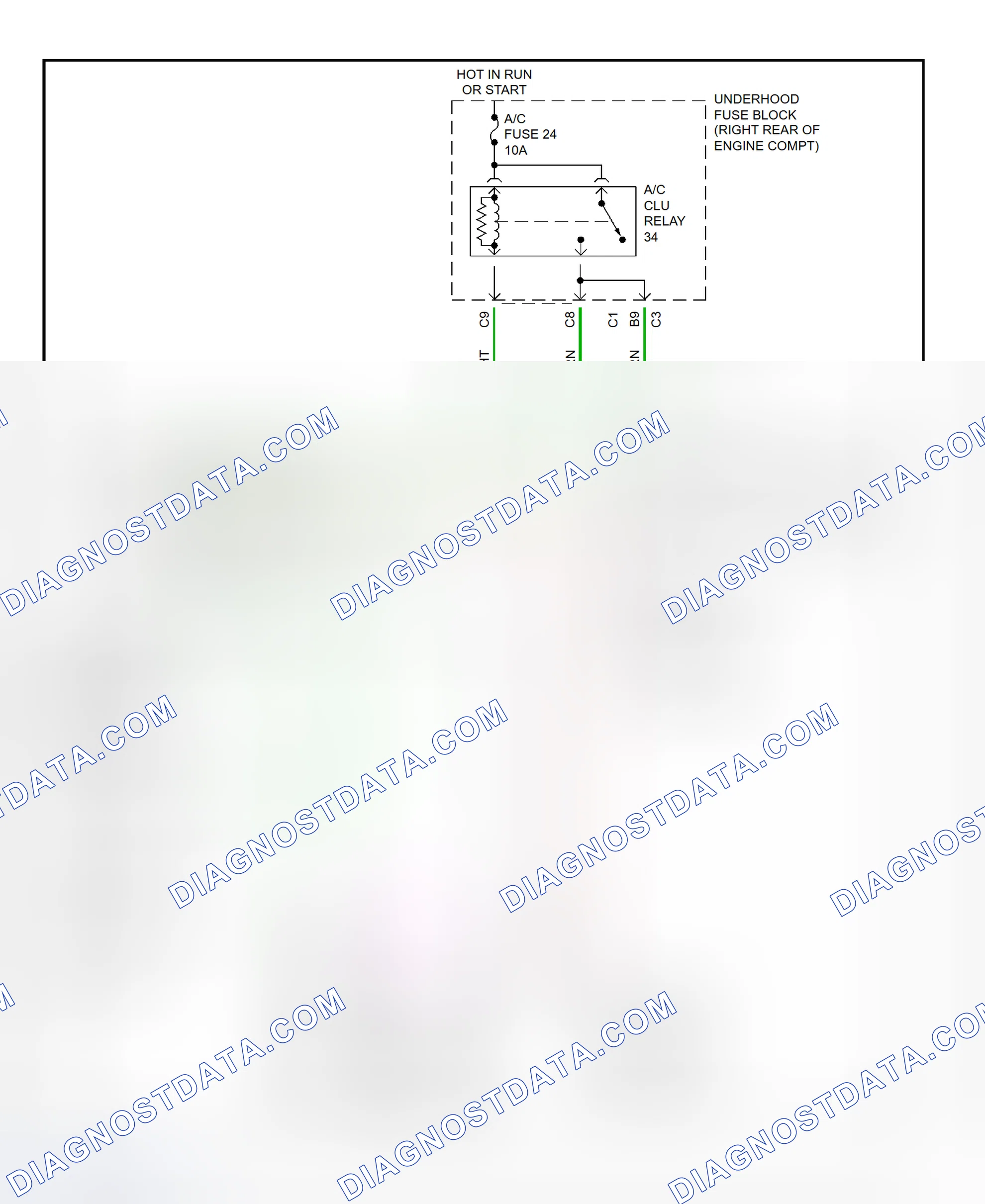 Scheme 18: A/C Compressor Clutch Control Circuit Wiring Diagram (2000-01 Corvette)