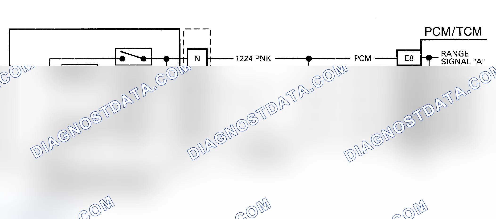 Scheme 222: DTC 28 Schematic (4L80-E) Transmission Range Pressure Switch Circuit Fault