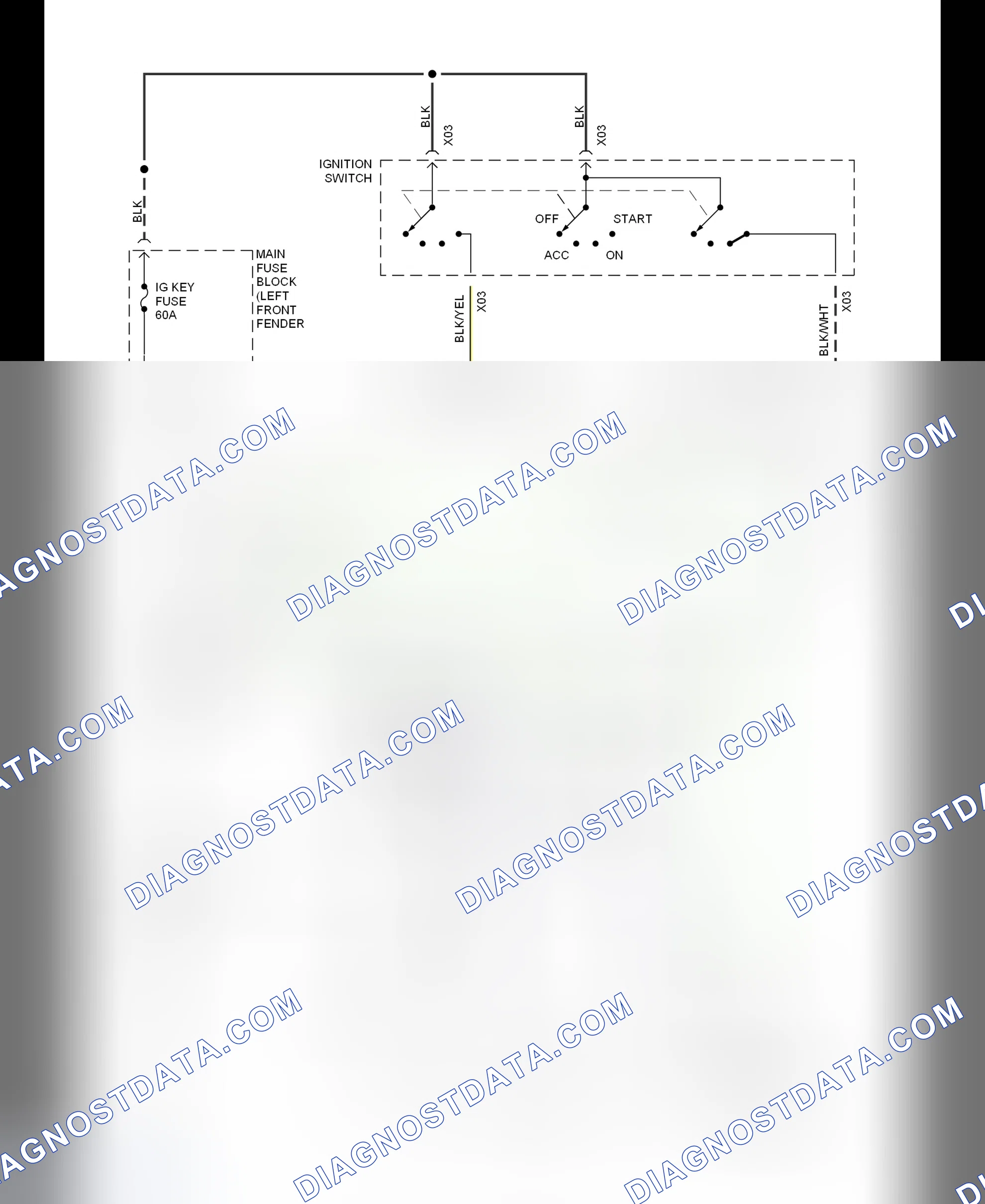 Scheme 3: Starting System Wiring Diagram (MX-6 2.5L A/T)