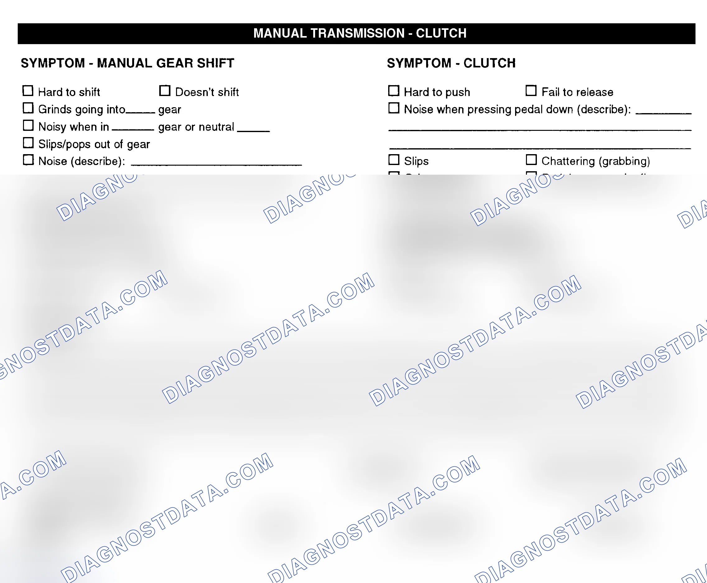 Scheme 10: Manual Transmission & Clutch