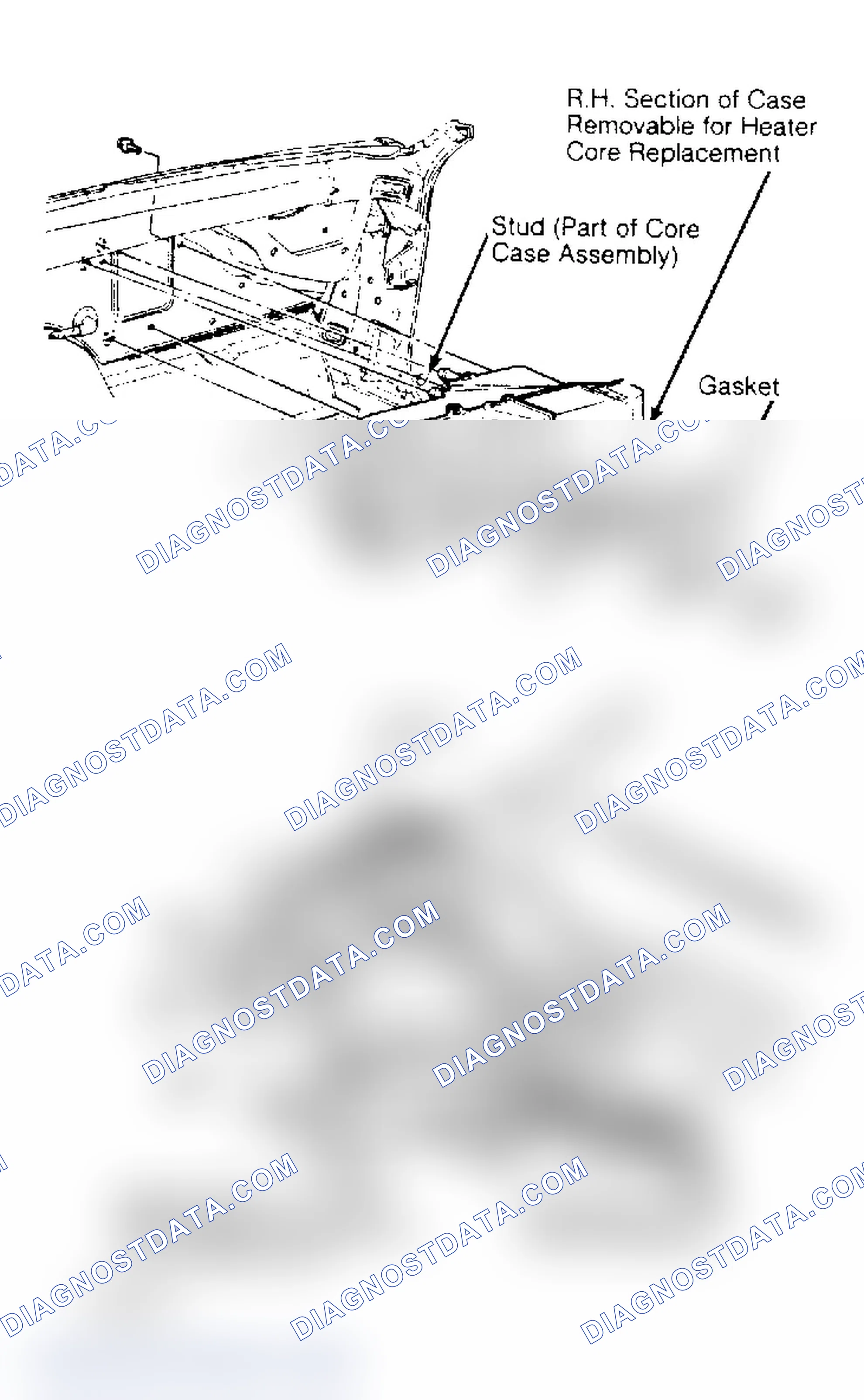 Scheme 27: Heater Case and Core Assembly Camaro and Firebird models shown.
