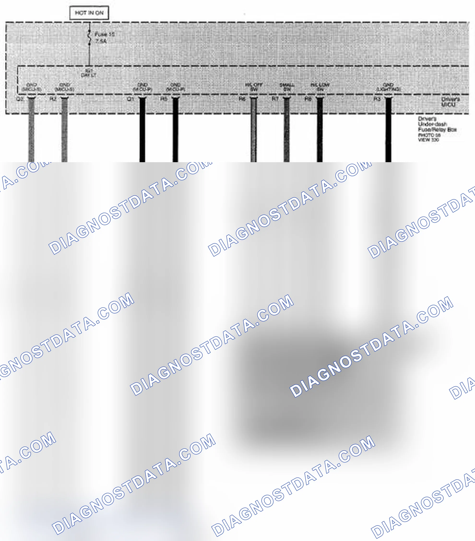Scheme 351: Interior Lights Circuit Diagram - Dash And Console Lights (Page 114-6)