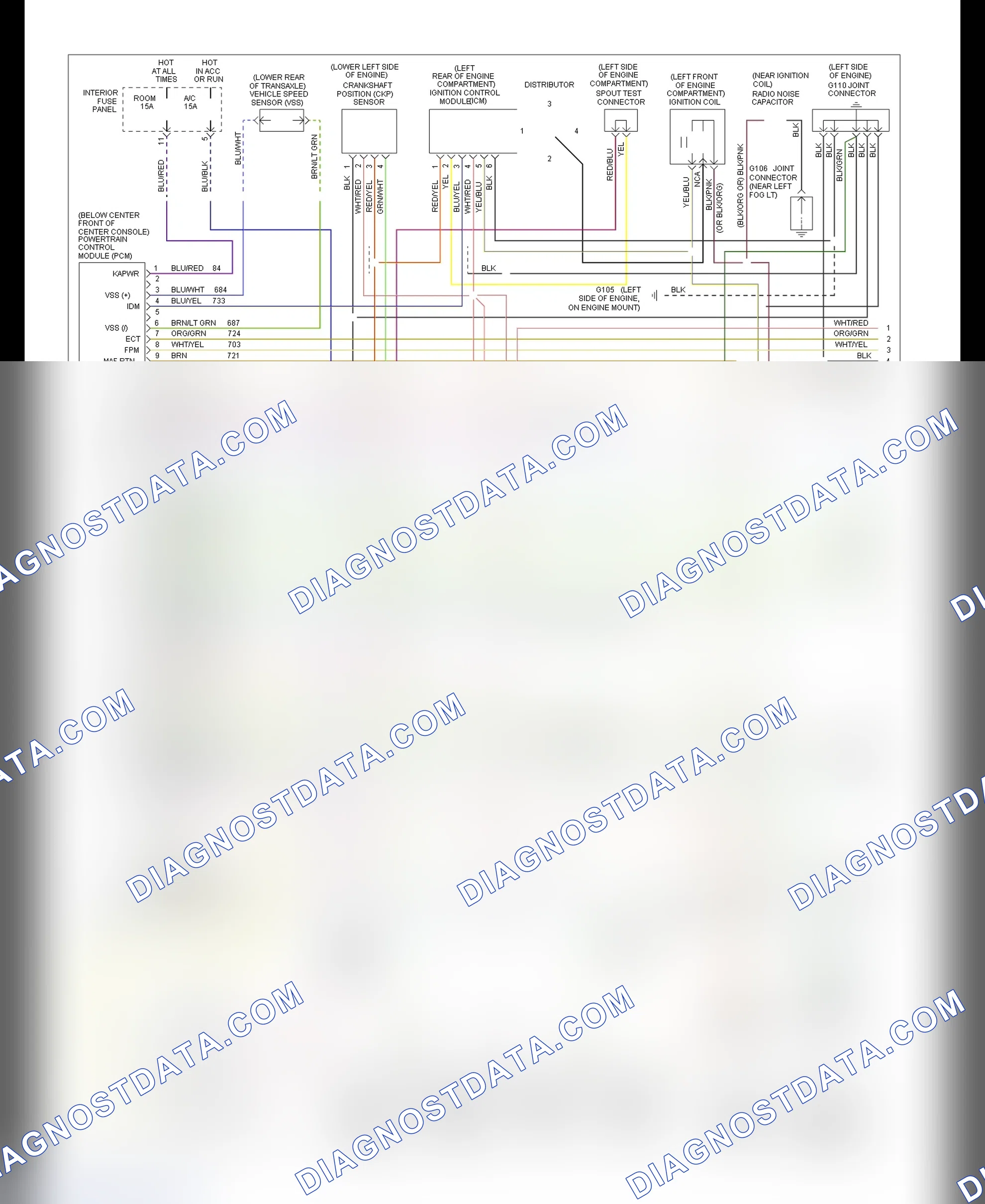 Scheme 45: EEC-IV Wiring Diagram (Probe 2.0L M/T Federal - 1 Of 2)