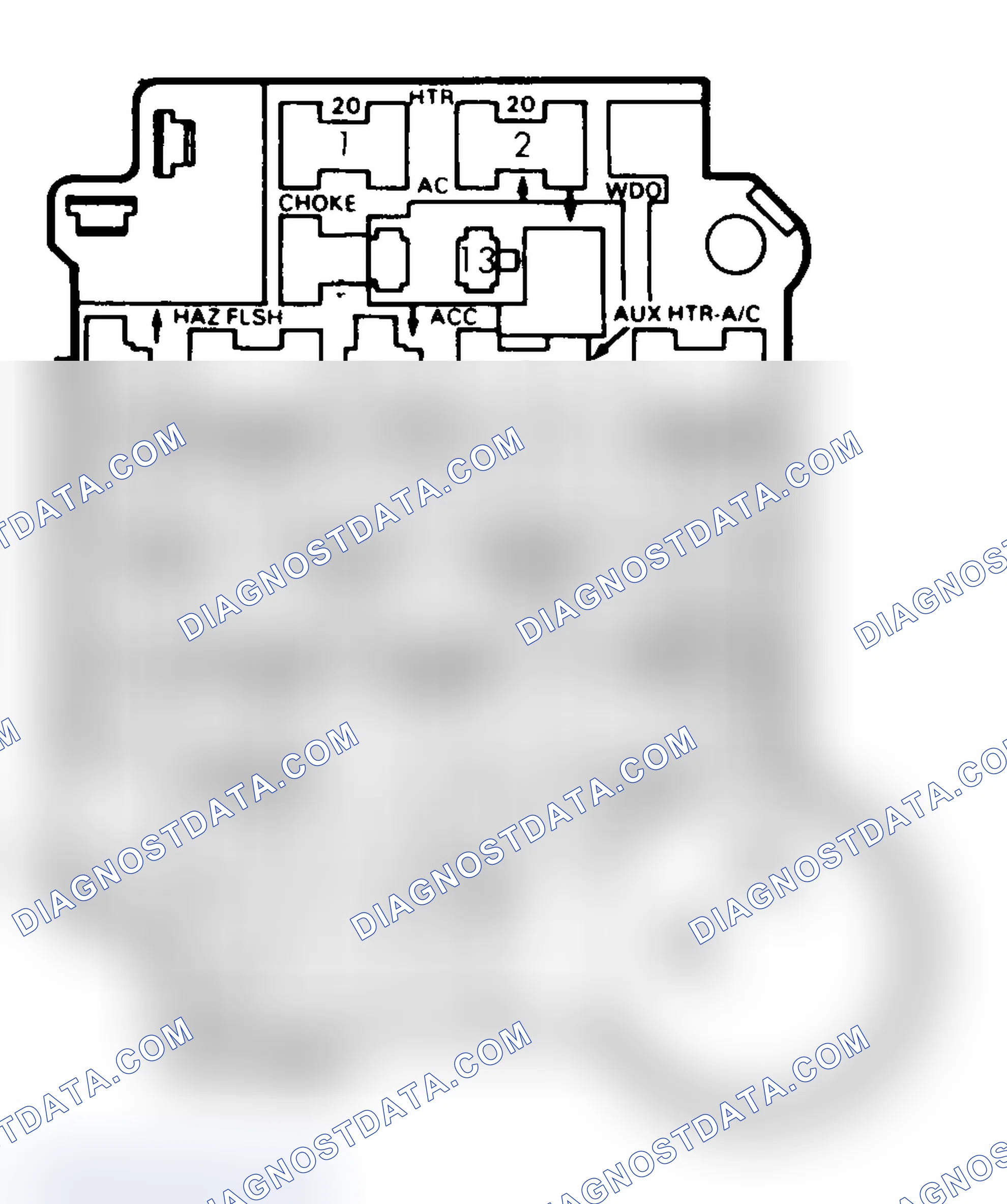 Scheme 35: FUSE PANEL IDENTIFICATION (1988-94 "C" & "K" SERIES)