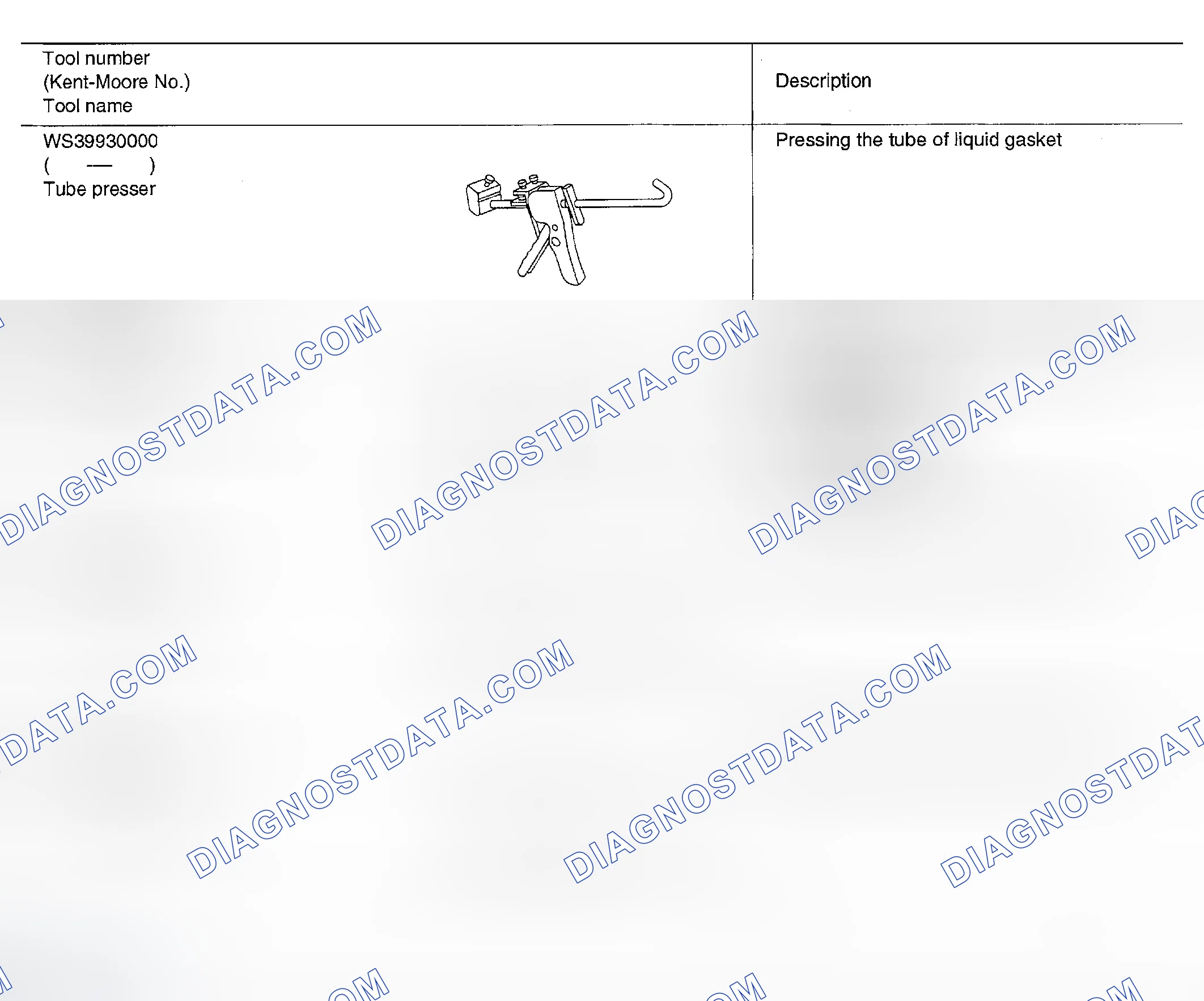 Scheme 50: SPECIAL SERVICE TOOLS