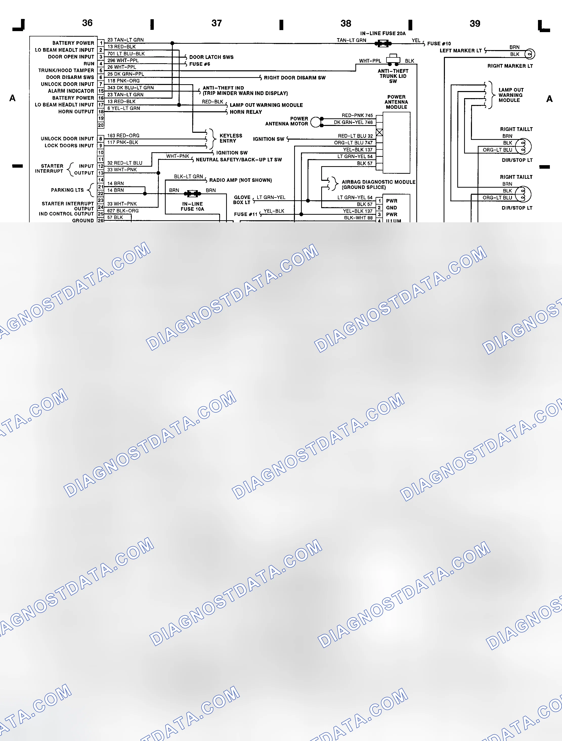 Scheme 8: Power Mirror Switch - Mark VII (Grid E 36-38)