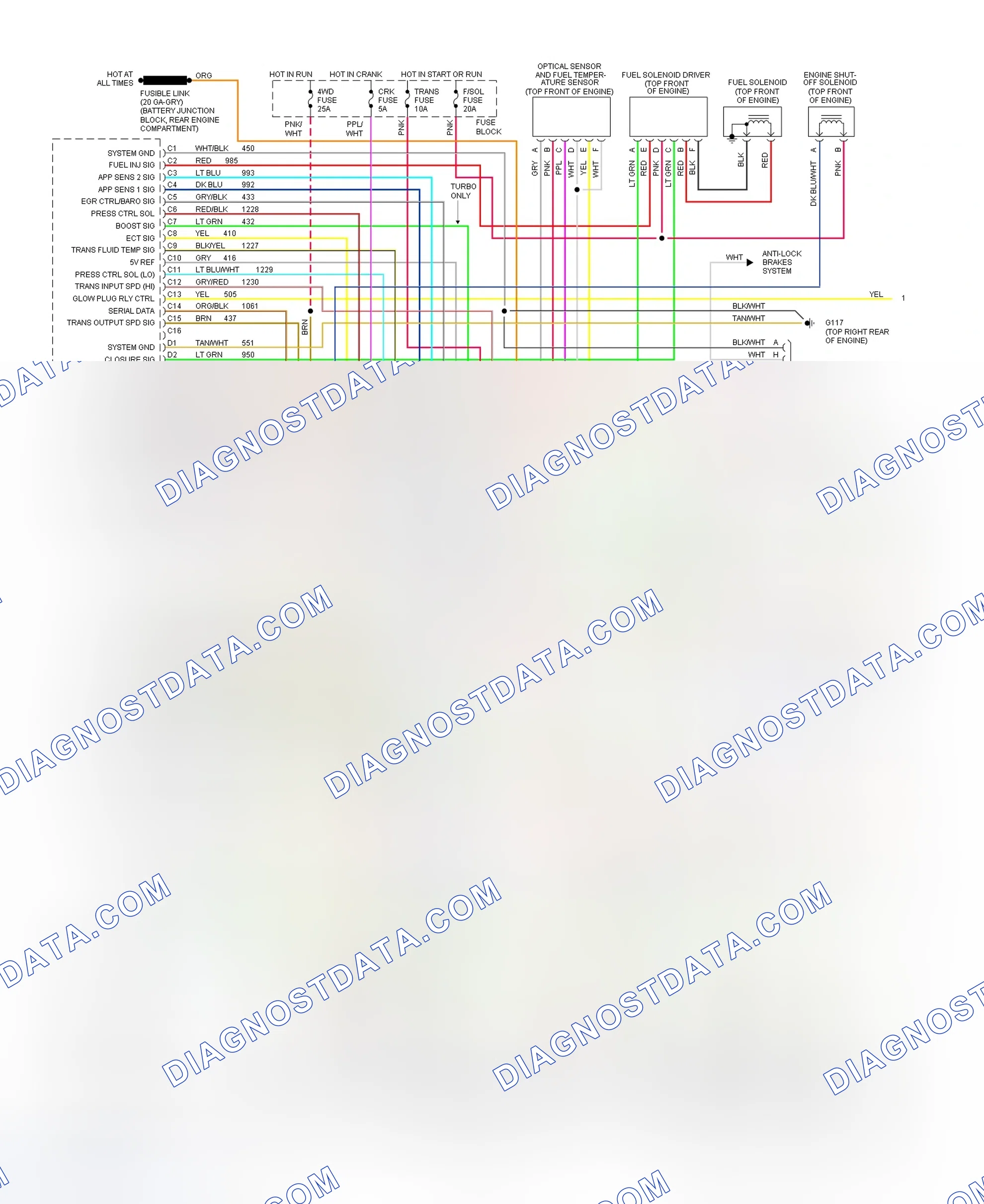 Scheme 266: Wiring Diagram (Blazer, Pickup, Sierra, Suburban & Yukon - With 4L60-E - 1 Of 2)