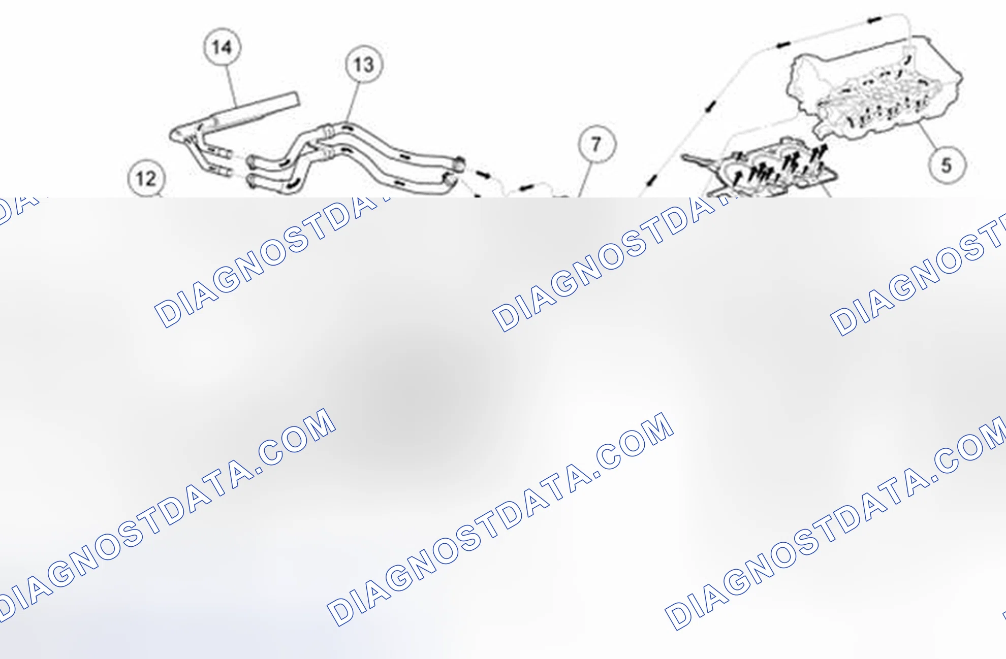 Scheme 72: Coolant Flow Diagram - 3.5L, 3.7L