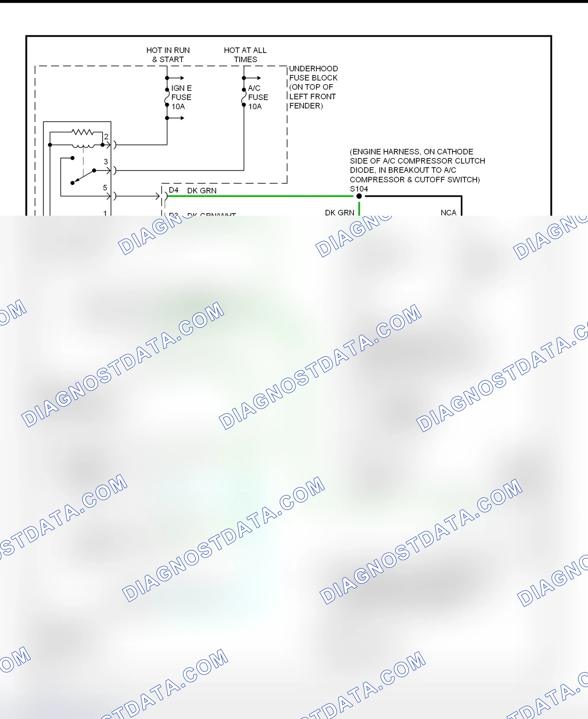 Scheme 41: A/C Compressor Clutch Control Circuit Wiring Diagram (2000-01 Blazer, Bravada, Envoy & Jimmy - With Automatic A/C-Heater System)