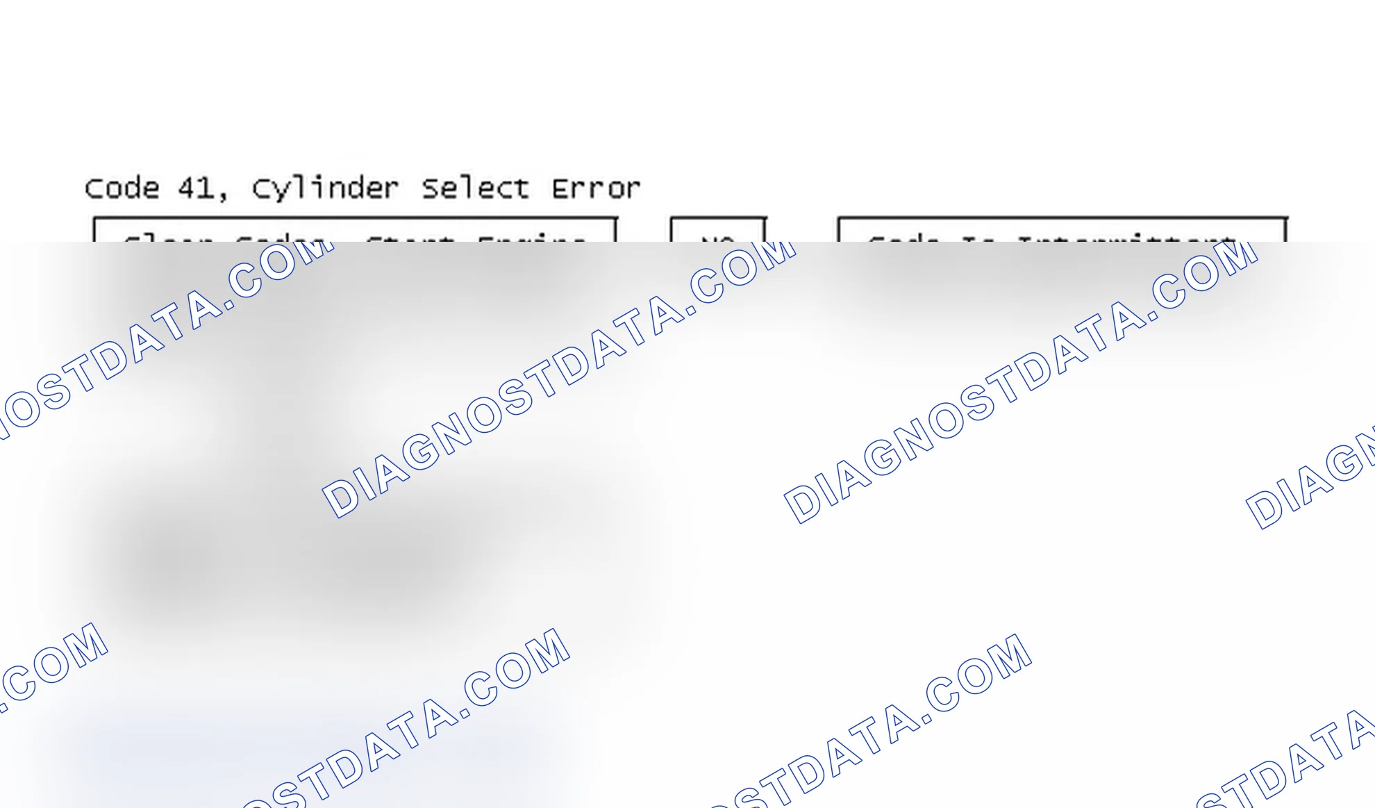 Scheme 207: Code 41, Cylinder Select Error