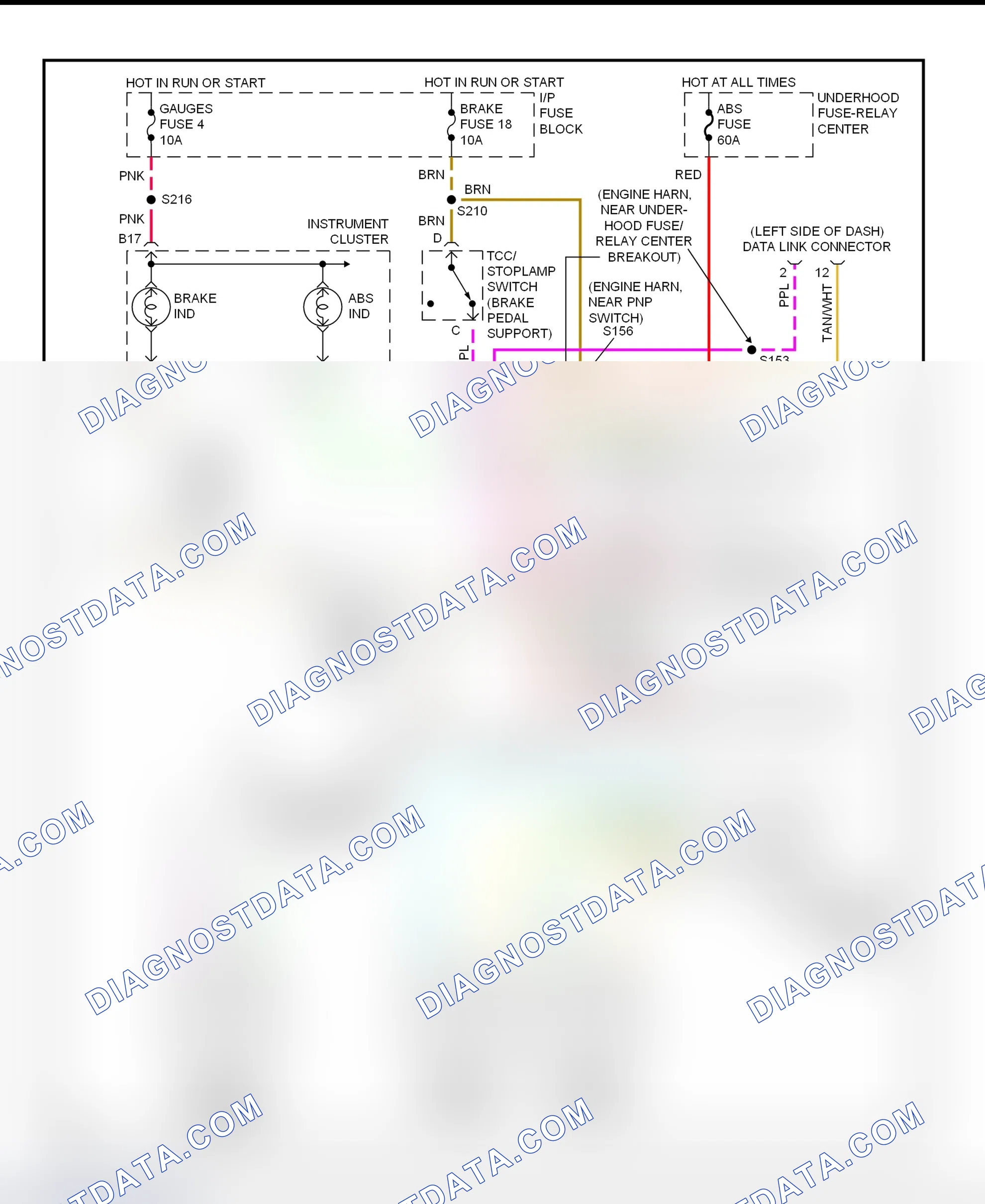 Scheme 5: 4WAL Brake System Wiring Diagram (1998 G-Van, Express & Savana - Diesel)
