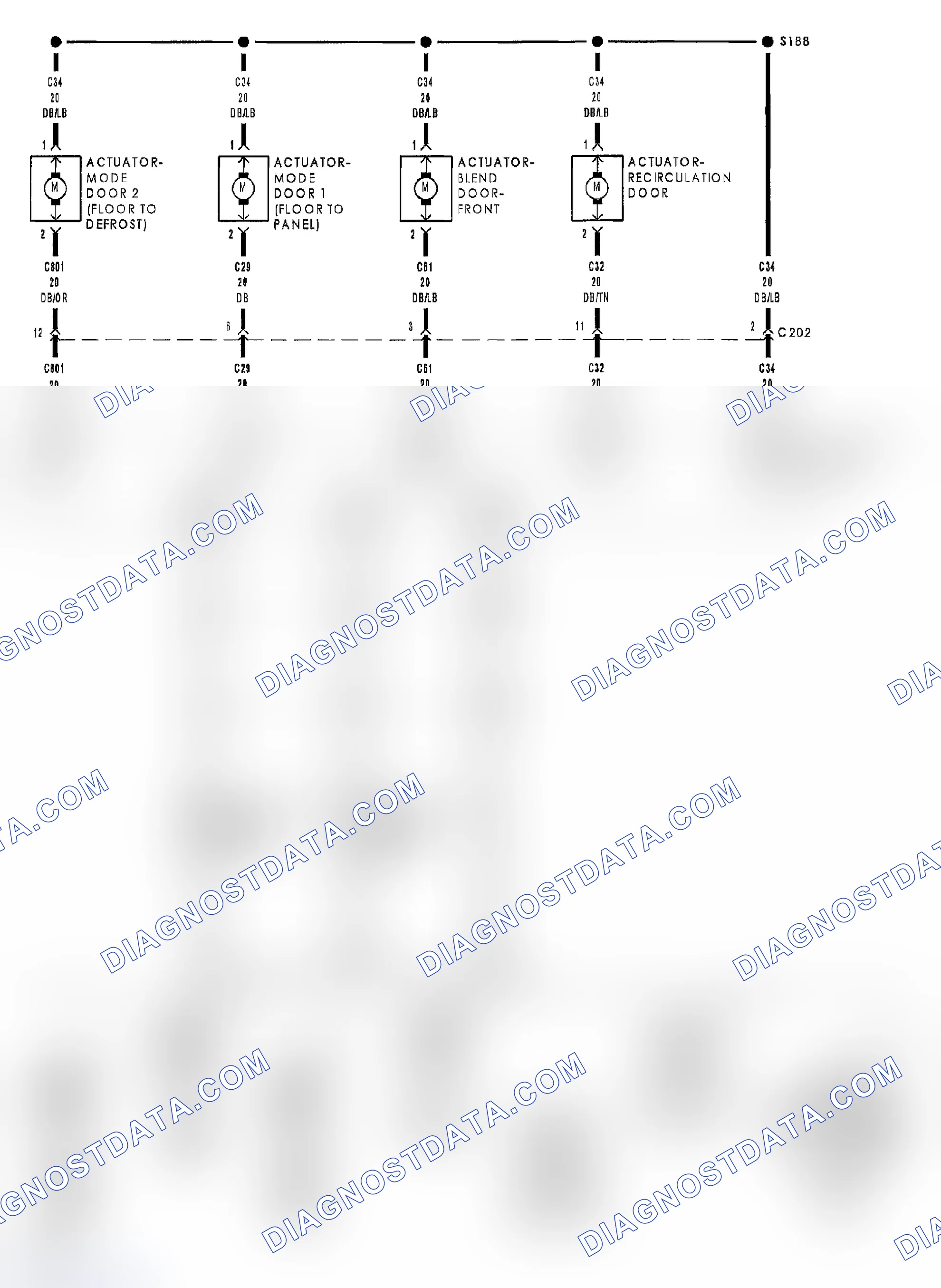 Scheme 164: B1059-RECIRCULATION DOOR CONTROL CIRCUIT LOW (MTC)