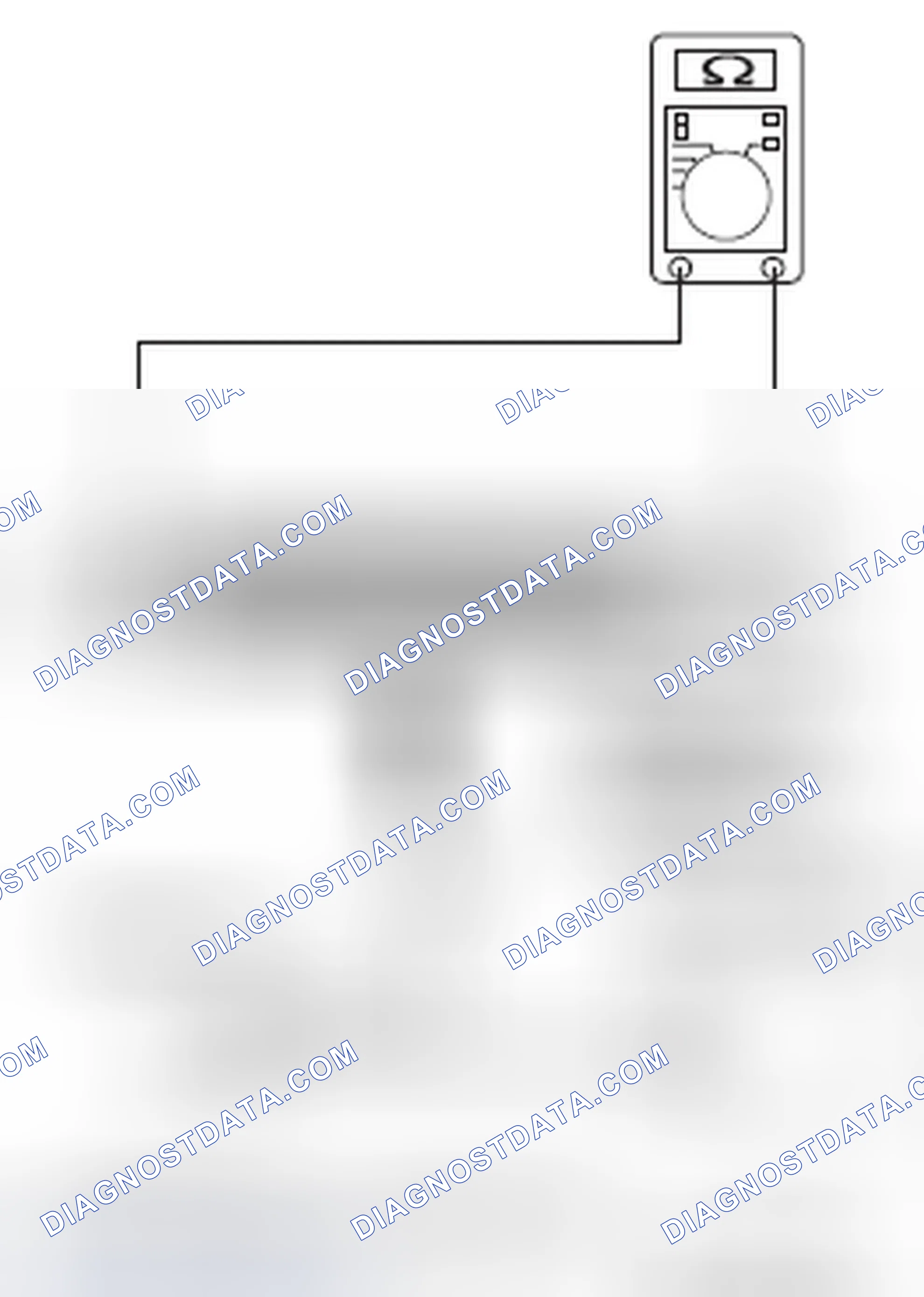 Scheme 335: RESISTANCE AND CONTINUITY BETWEEN HARNESS-SIDE CONNECTOR TERMINALS