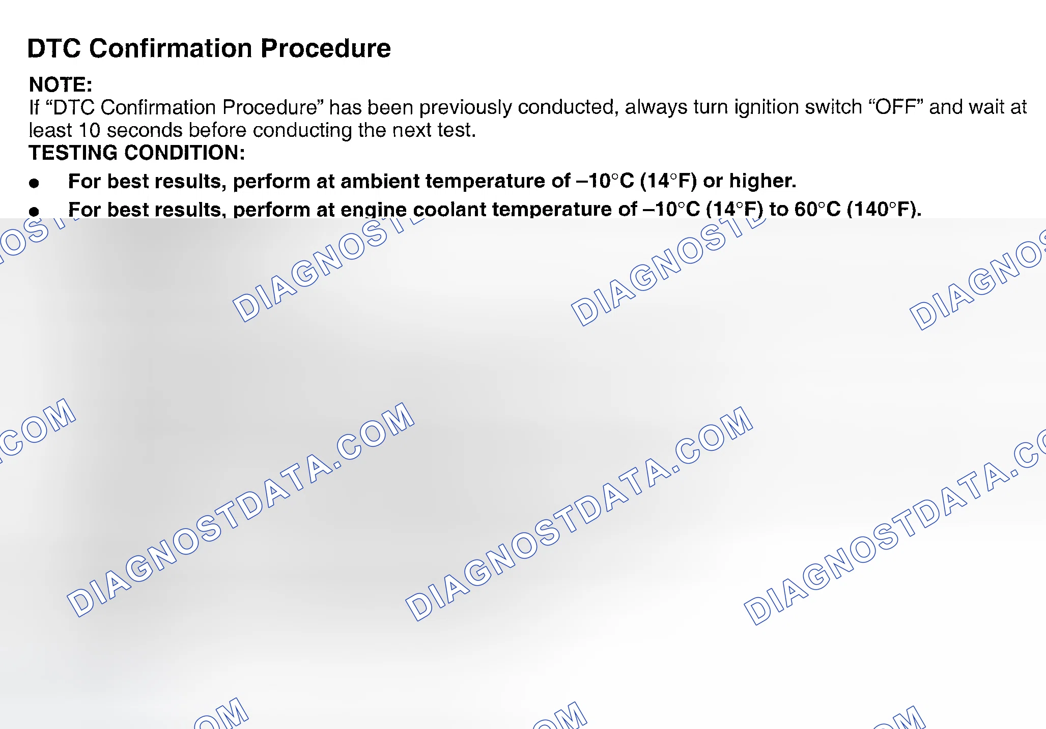 Scheme 321: DTC Confirmation Procedure