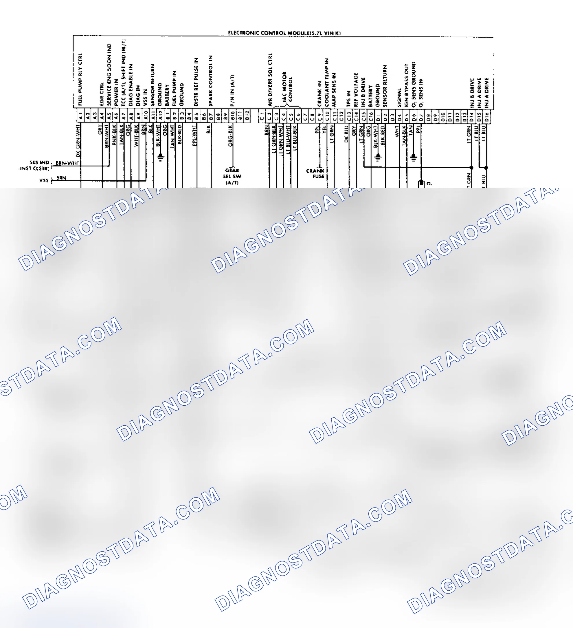 Scheme 71: "P" Series Vans (5.7L) Wiring Diagram