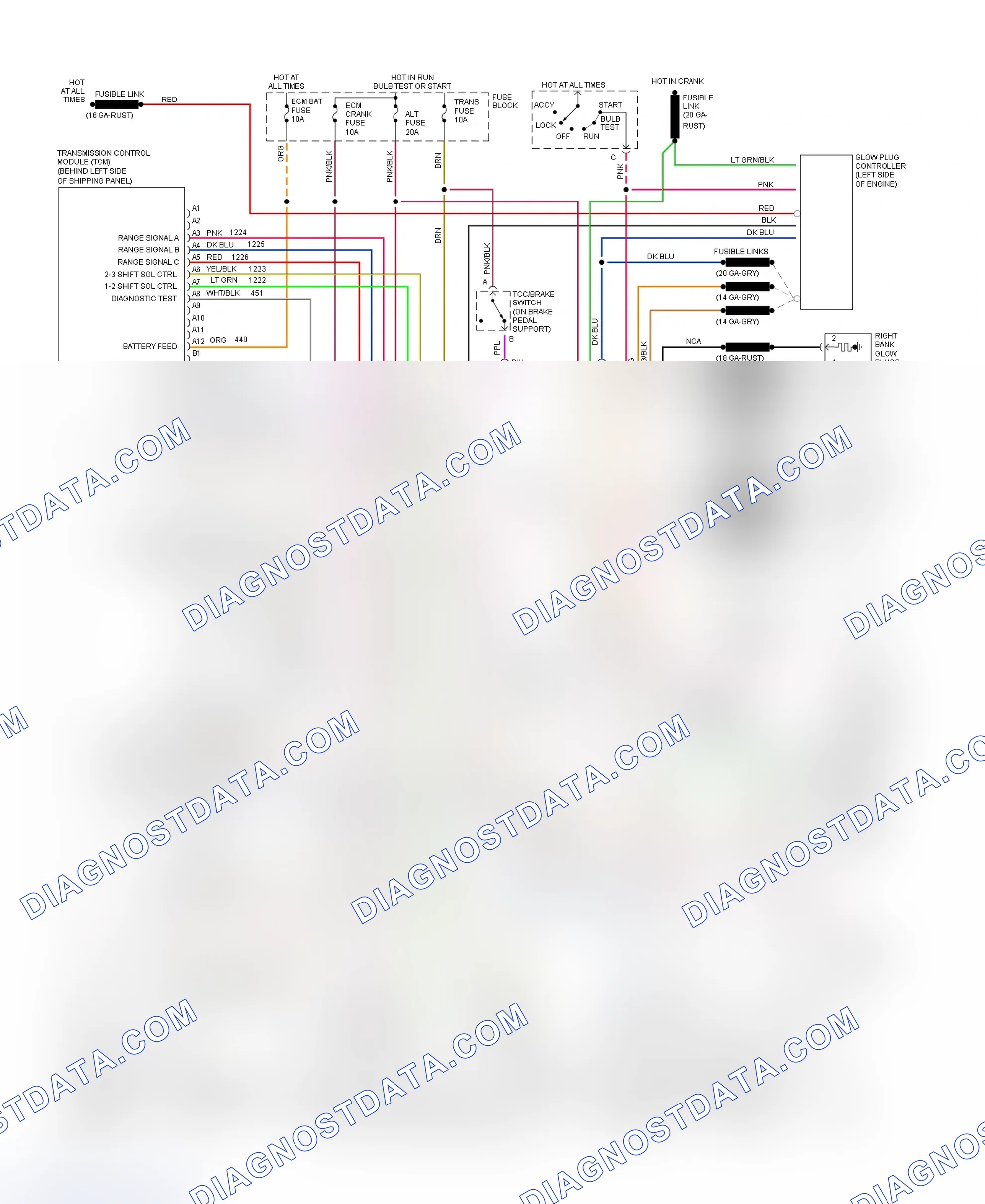Scheme 394: Wiring Diagram For "P" Series Commercial Van - VIN Y With 4L80-E