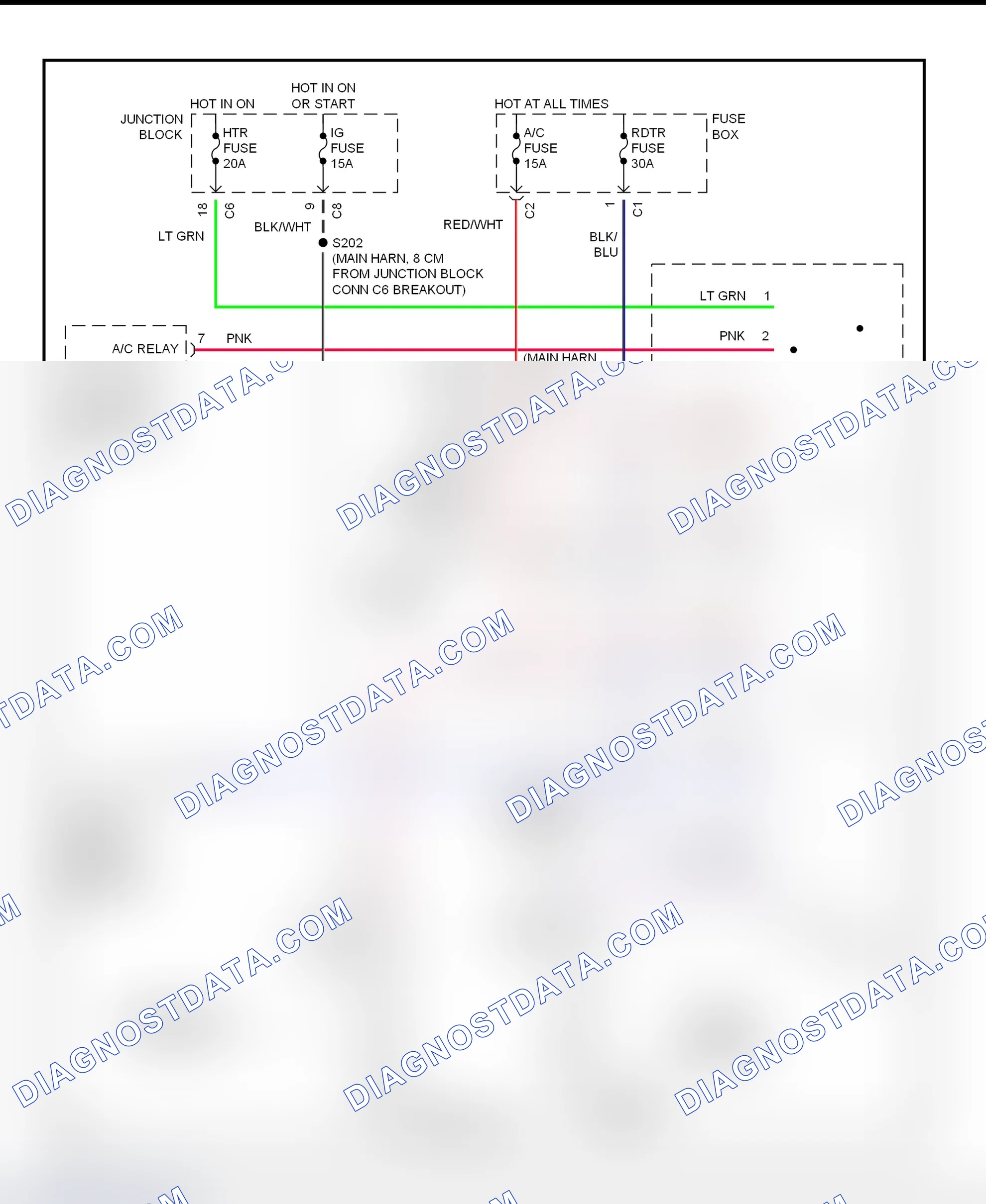 Scheme 18: Cooling Fan System Wiring Diagram (1998 Metro & Firefly (Canadian))