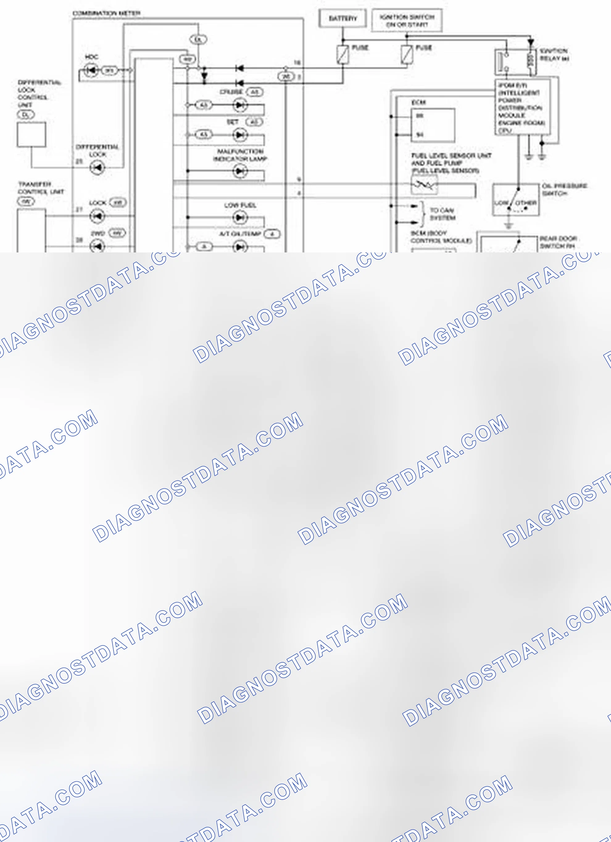 Fig. 21: Warning Lamps - Schematic Diagram