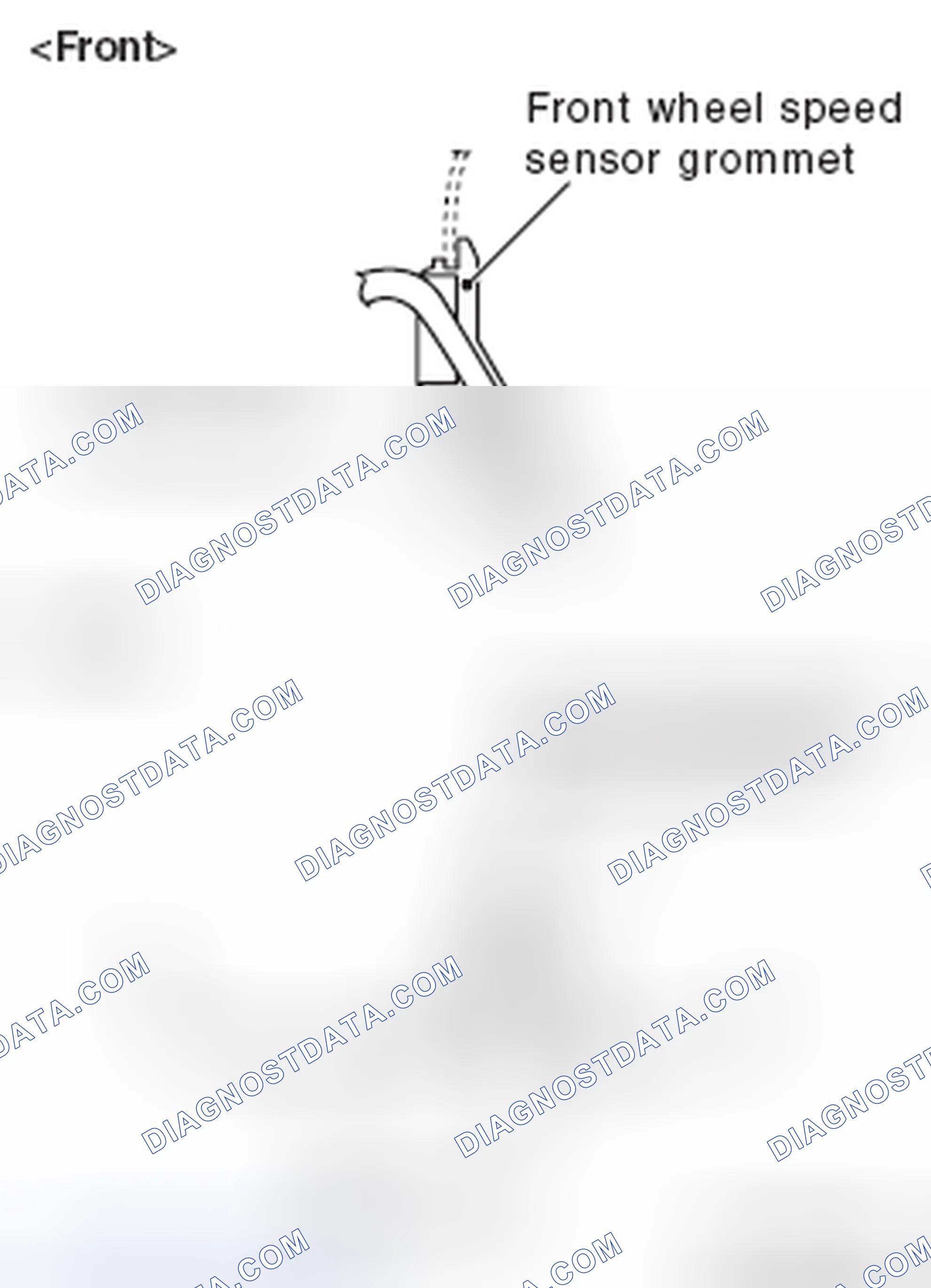 Scheme 49: >> A << FRONT WHEEL SPEED SENSOR GROMMET/REAR WHEEL SPEED SENSOR GROMMET INSTALLATION