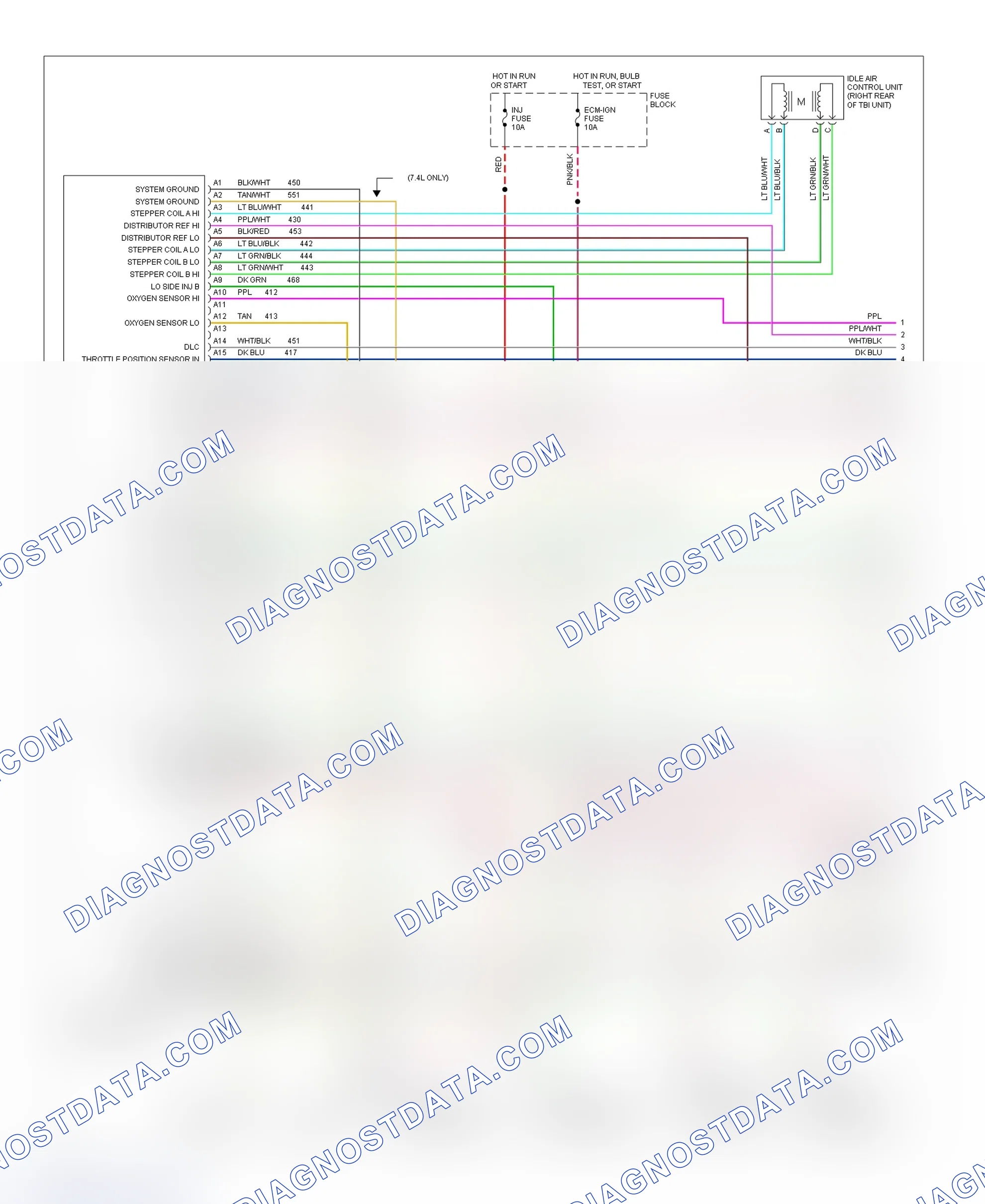 Scheme 24: Wiring Diagram (Pickup, Sierra, Suburban - 4.3L & 7.4L With M/T - 1 Of 3)