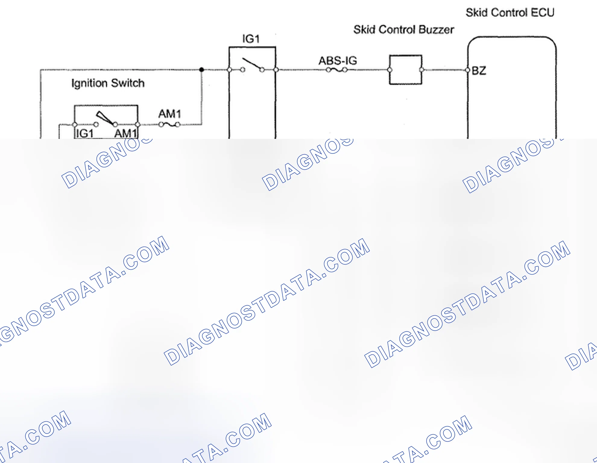 Scheme 74: Skid Control Buzzer Circuit - Wiring Diagram