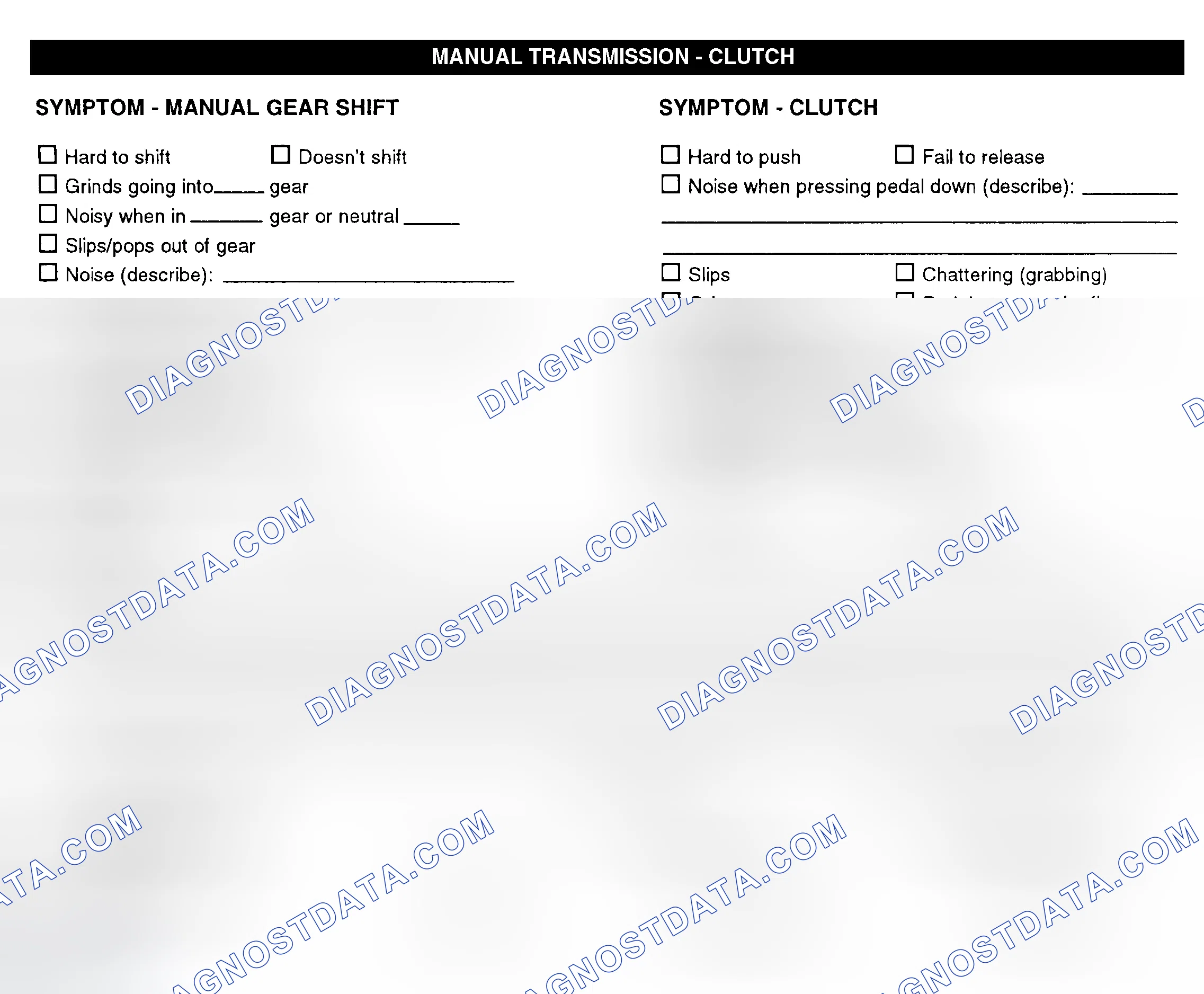 Scheme 10: Manual Transmission & Clutch