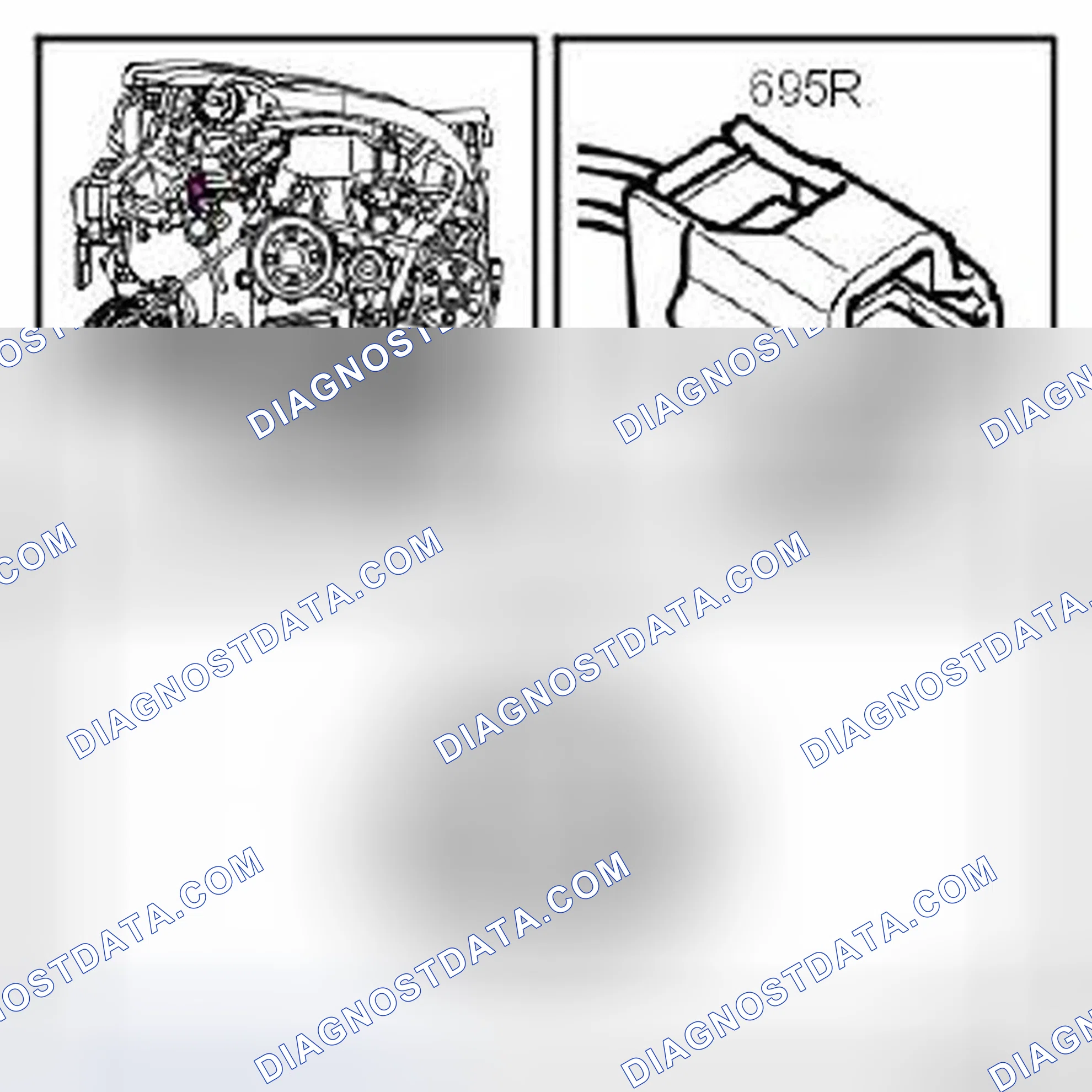 Scheme 896: Solenoid valve, intake camshaft, rear cylinder bank (695R)