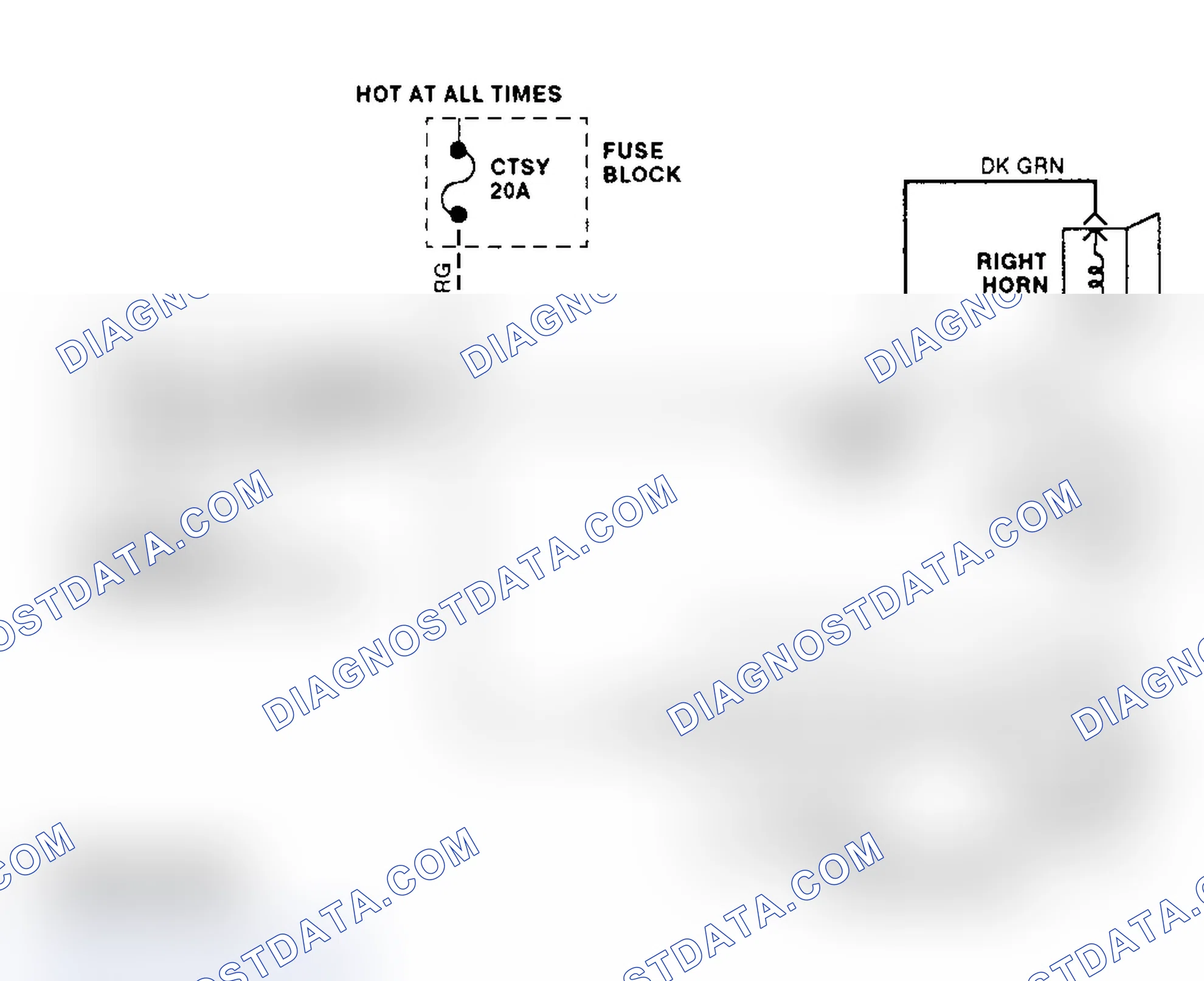 Scheme 14: Horn Circuit Wiring Diagram (Century, Cutlass Ciera & Cutlass Cruiser)