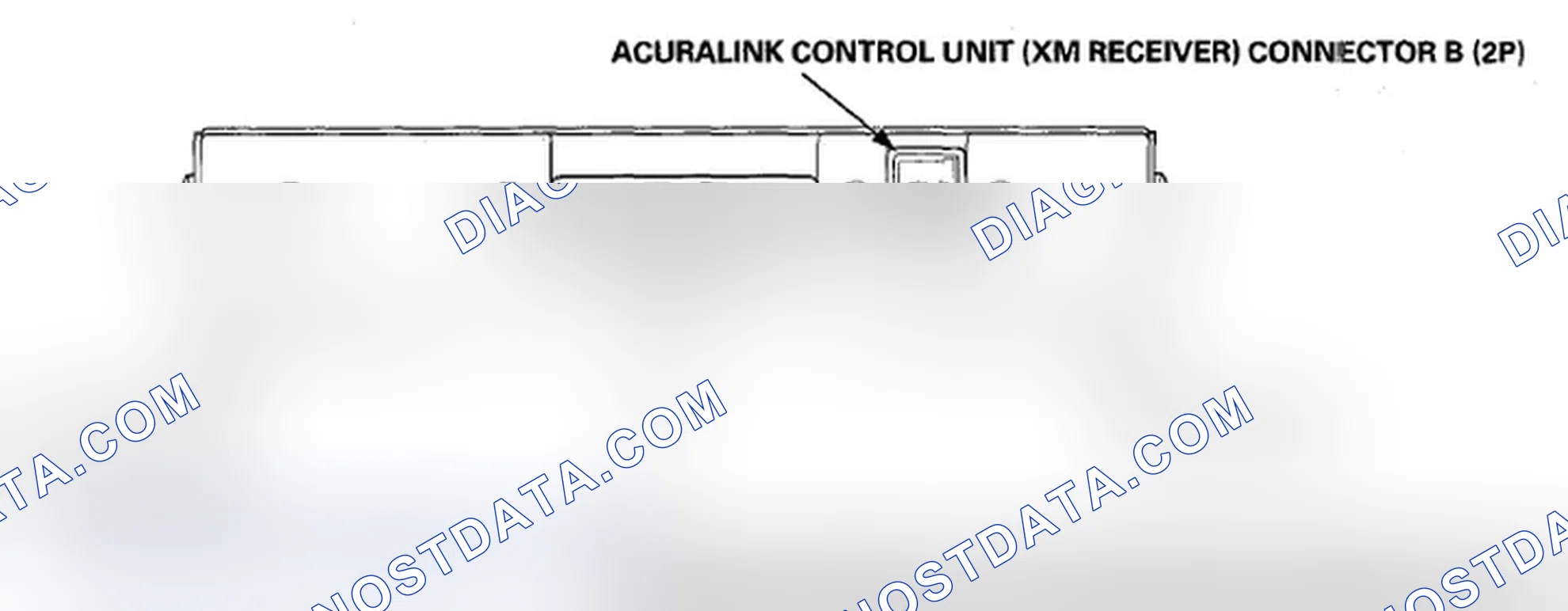 Scheme 624: AcuraLink Control Unit (XM Receiver) Connector for Inputs and Outputs