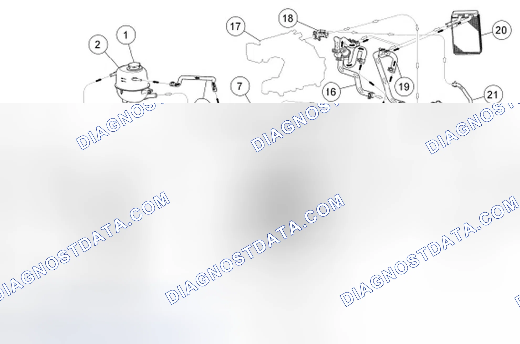 Scheme 30: Coolant Flow Diagram, 2.3L