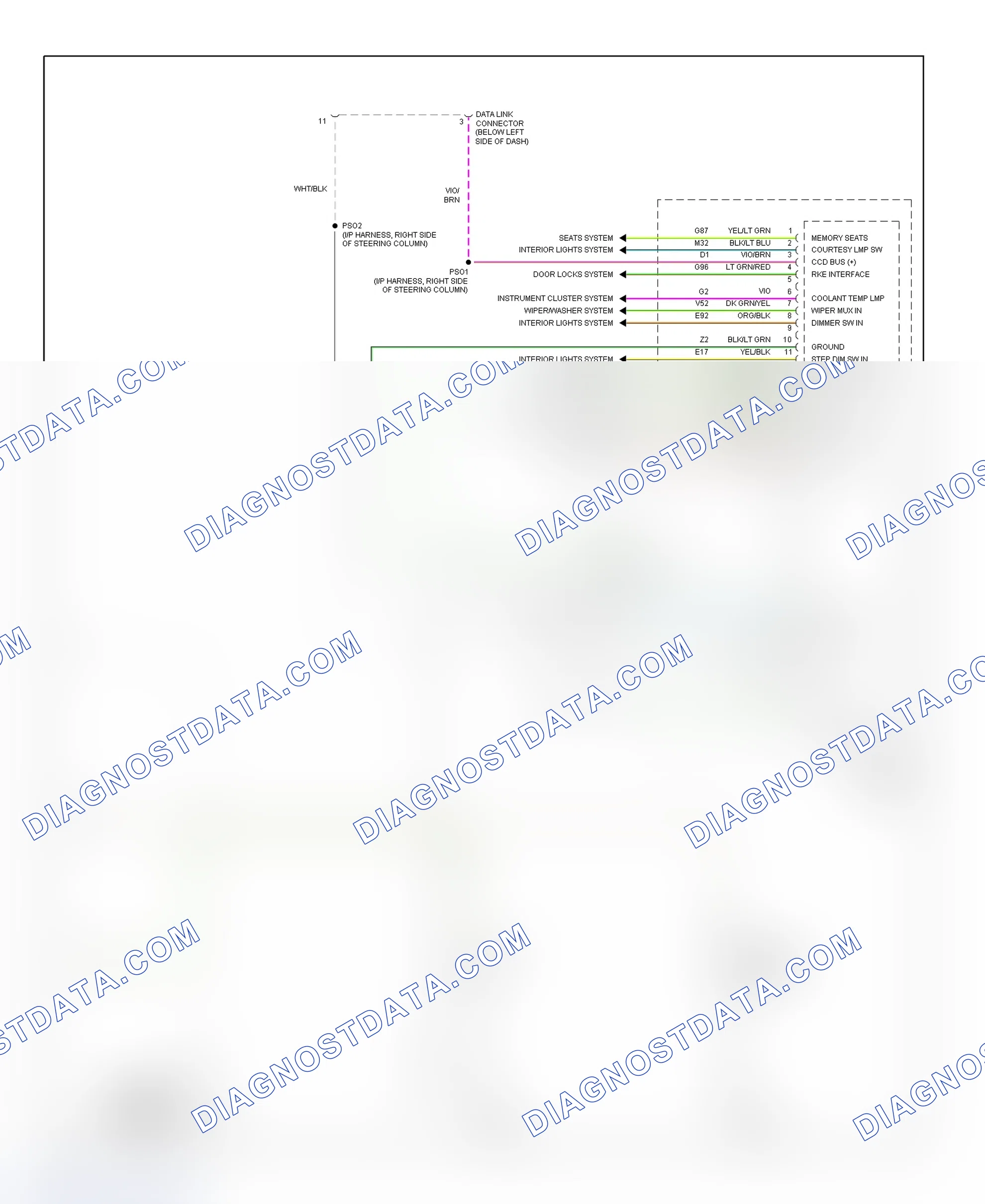 Scheme 86: BCM Wiring Diagram (Caravan, Town & Country, & Voyager - 2 Of 2)