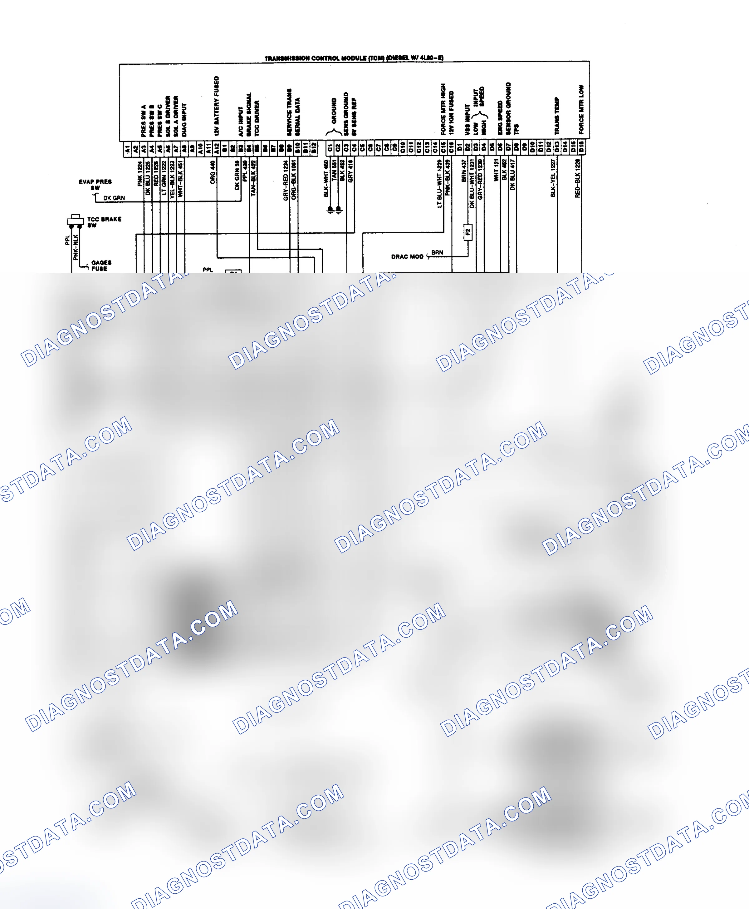 Scheme 11: Wiring Diagram ("G" Series 6.2L Diesel w/ 4L80-E Trans.)