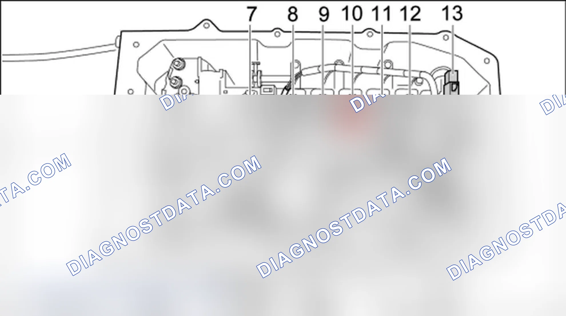 Scheme 190: Removing wire harness in transmission