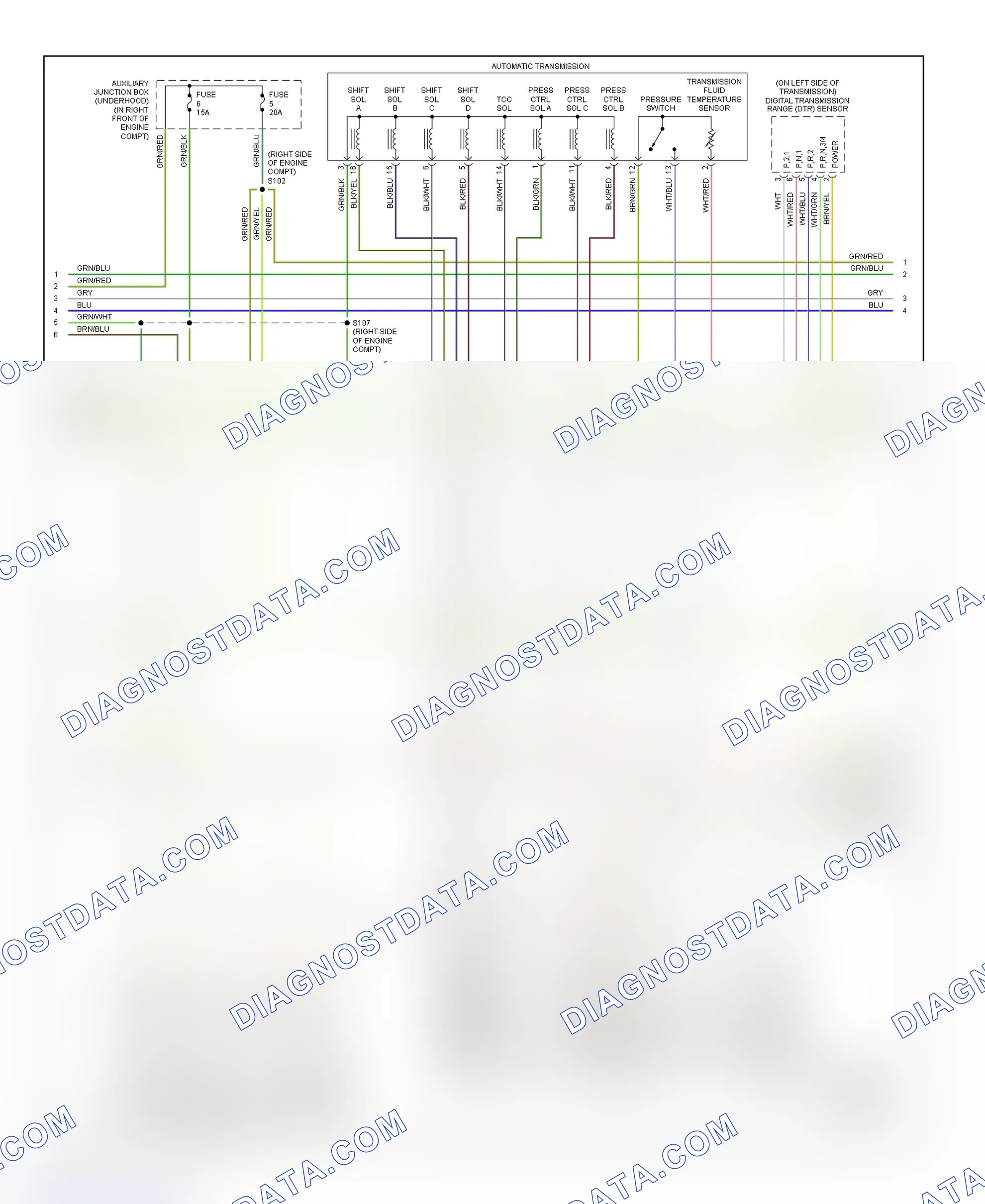 Scheme 171: PCM Wiring Diagram (Thunderbird - 3.9L - 2 Of 4)