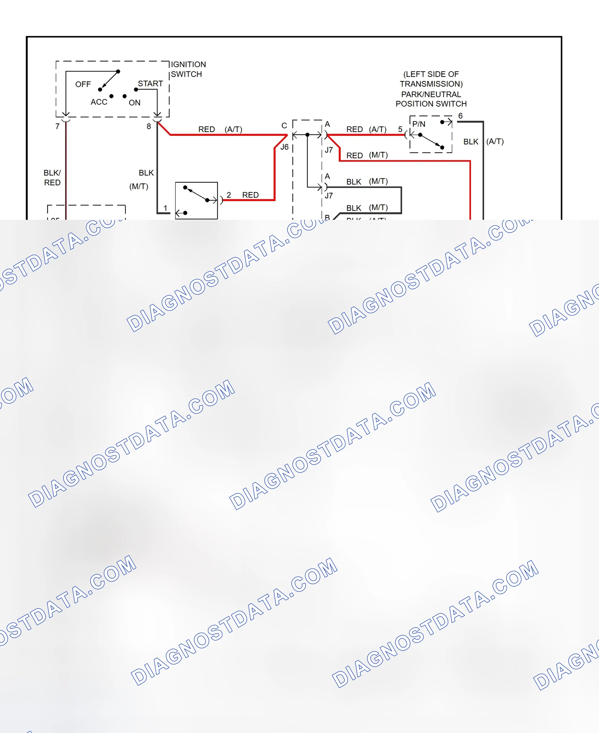 Fig. 30: Starting System Wiring Diagram (RAV4)