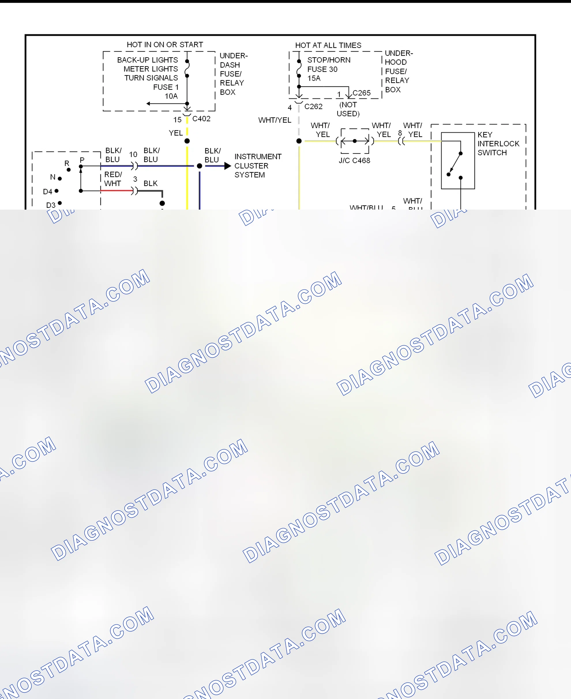 Scheme 68: Shift & Key Interlock System Wiring Schematic (1998 Honda Odyssey)