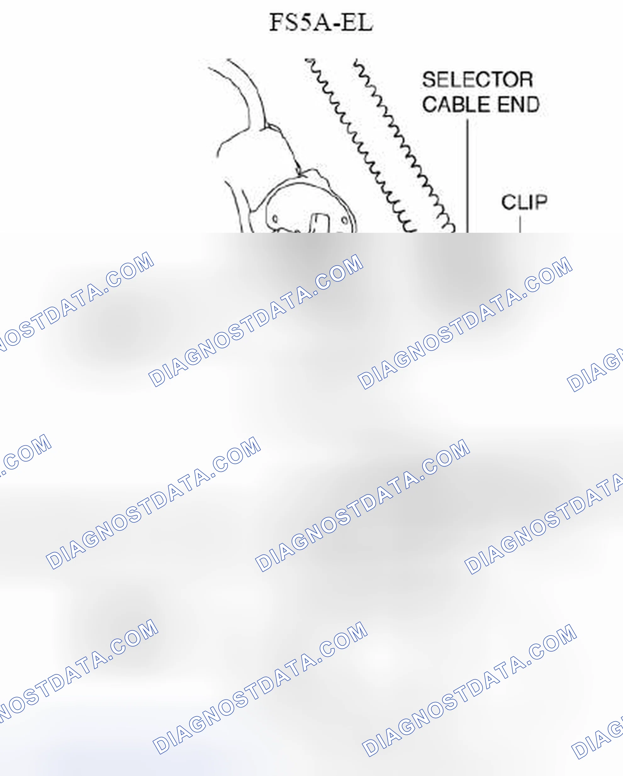 Scheme 653: Selector cable end (transaxle side) removal note