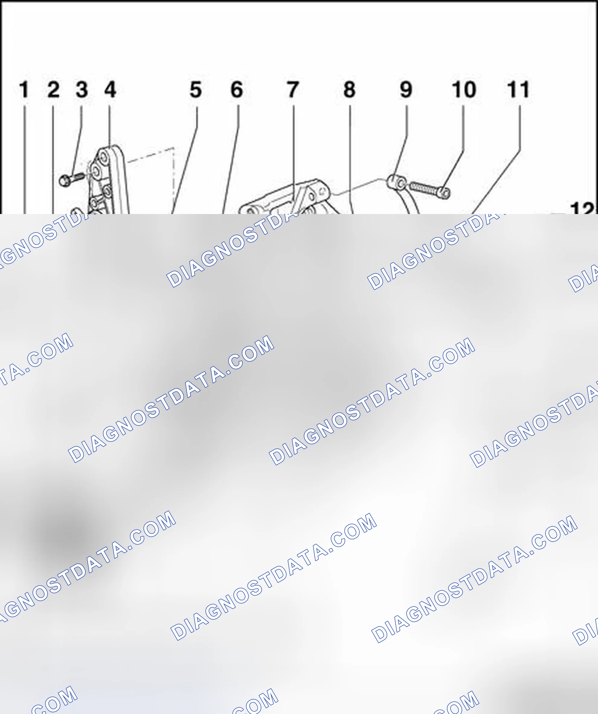 Scheme 152: Coolant pump and bracket, assembly overview