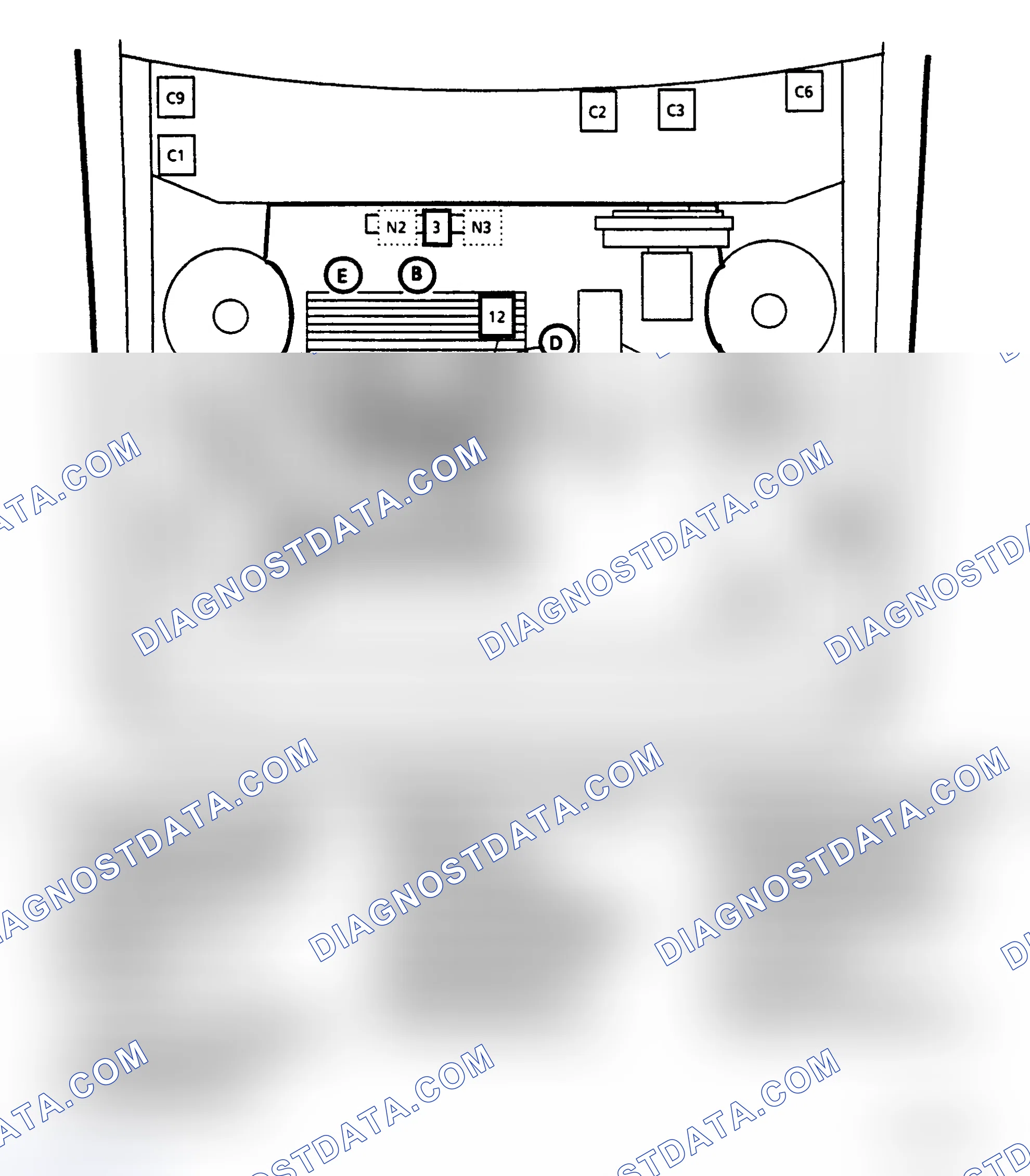 Scheme 573: H Body 3.8L 3800 (VIN C) Early Model PFI Comp Location