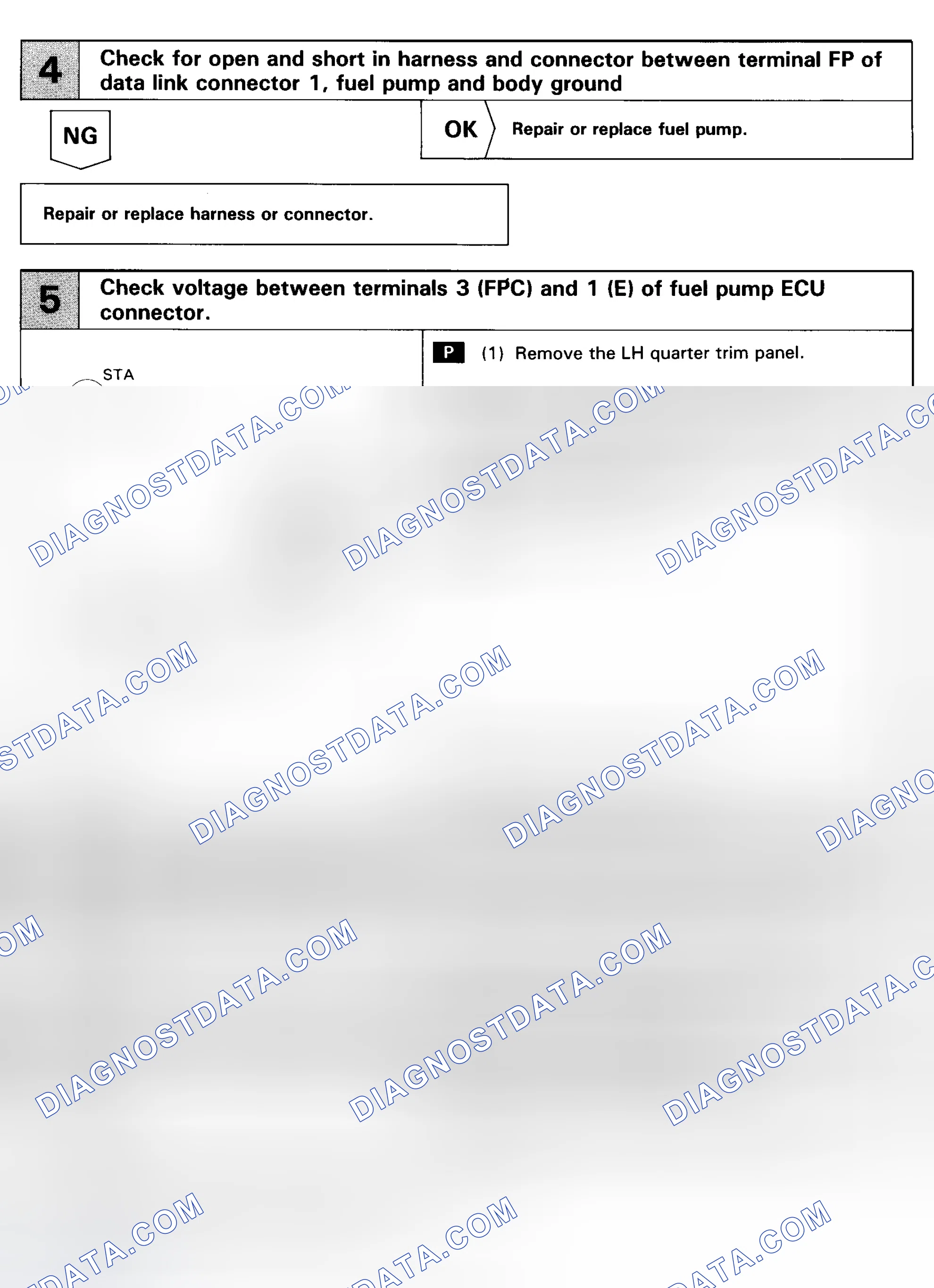 Scheme 62: Code 78 Flow Chart (2 Of 2) Fuel Pump Control Circuit