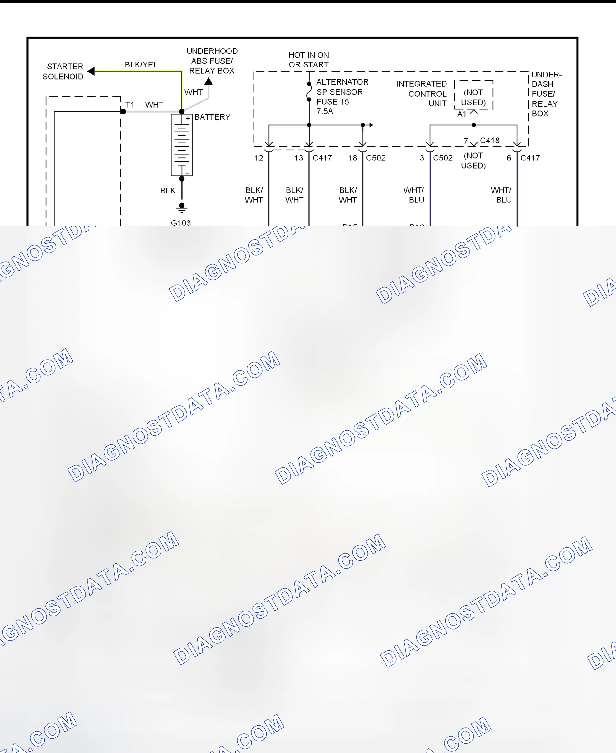 Scheme 2: Charging System Wiring Diagram (CR-V)
